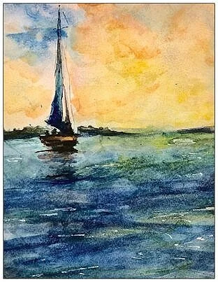 Sail Away 1 (vertical) Notecard Set