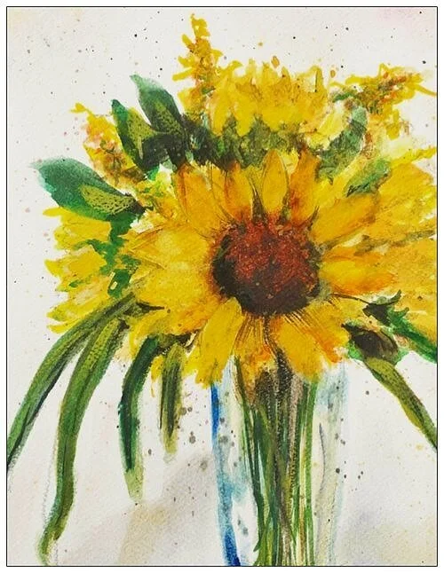 Sunflower Bouquet Notecard Set