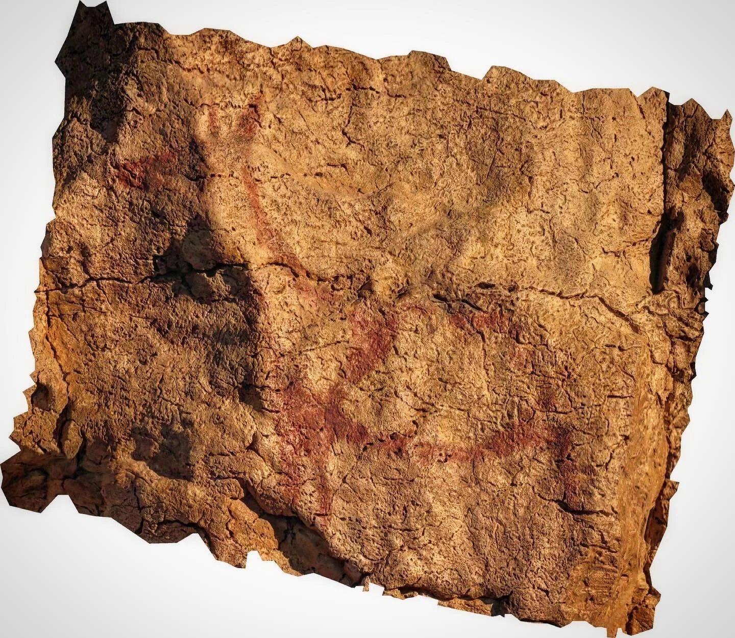 ~24,000 years ago, a Paleolithic person recognized the natural features in a cave wall as those of a female deer.

The person was likely not just anybody, but rather a special person that was charged with recording, communicating and transmitting the