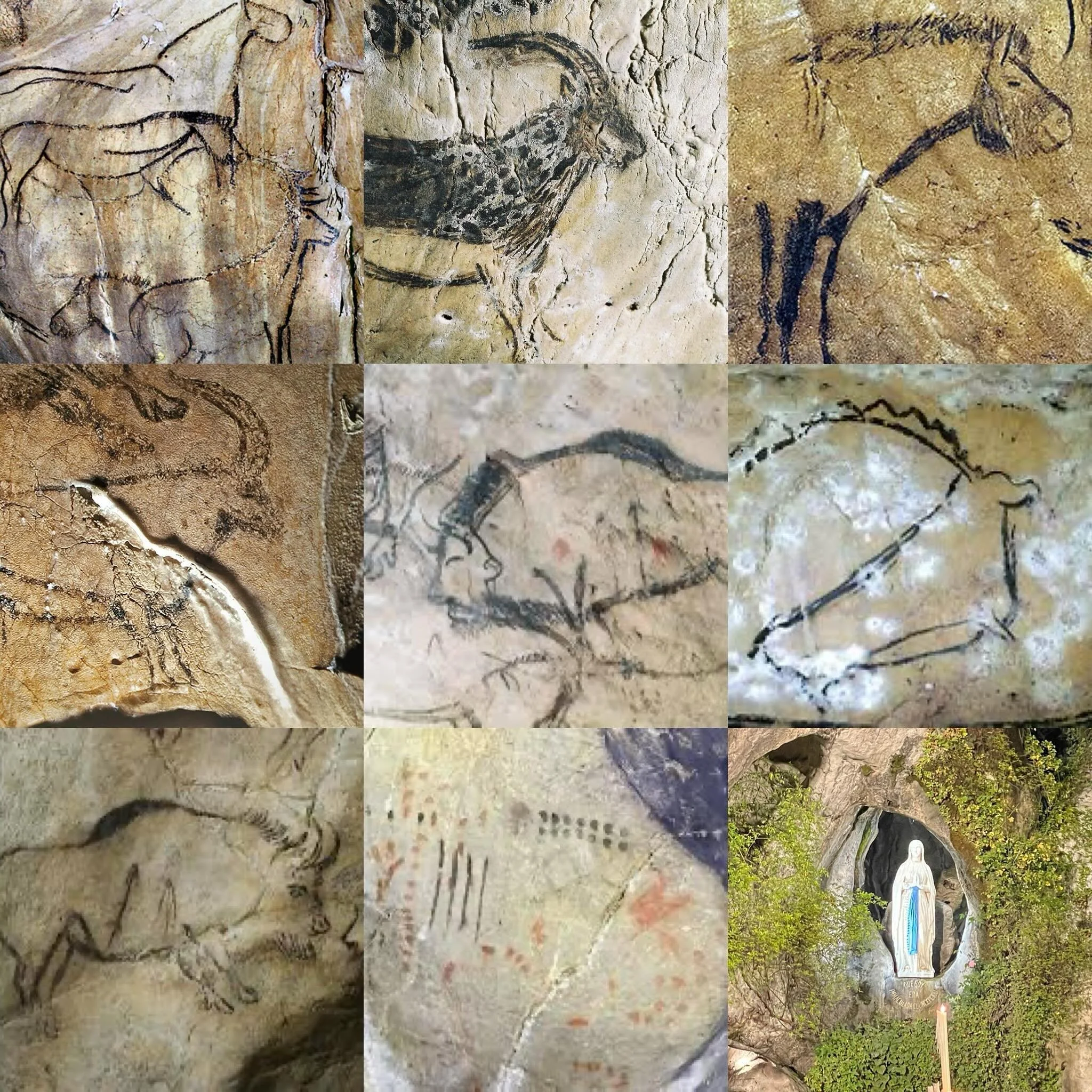 Niaux. Lourdes, ritual caves separated by millennia.

In France visiting/revisiting Paleolithic caves.  Niaux just as enthralling as ever.  Bison, goats horses. Salon Noir, 1km underground, a gallery with captivating acoustics .  The thought of prehi