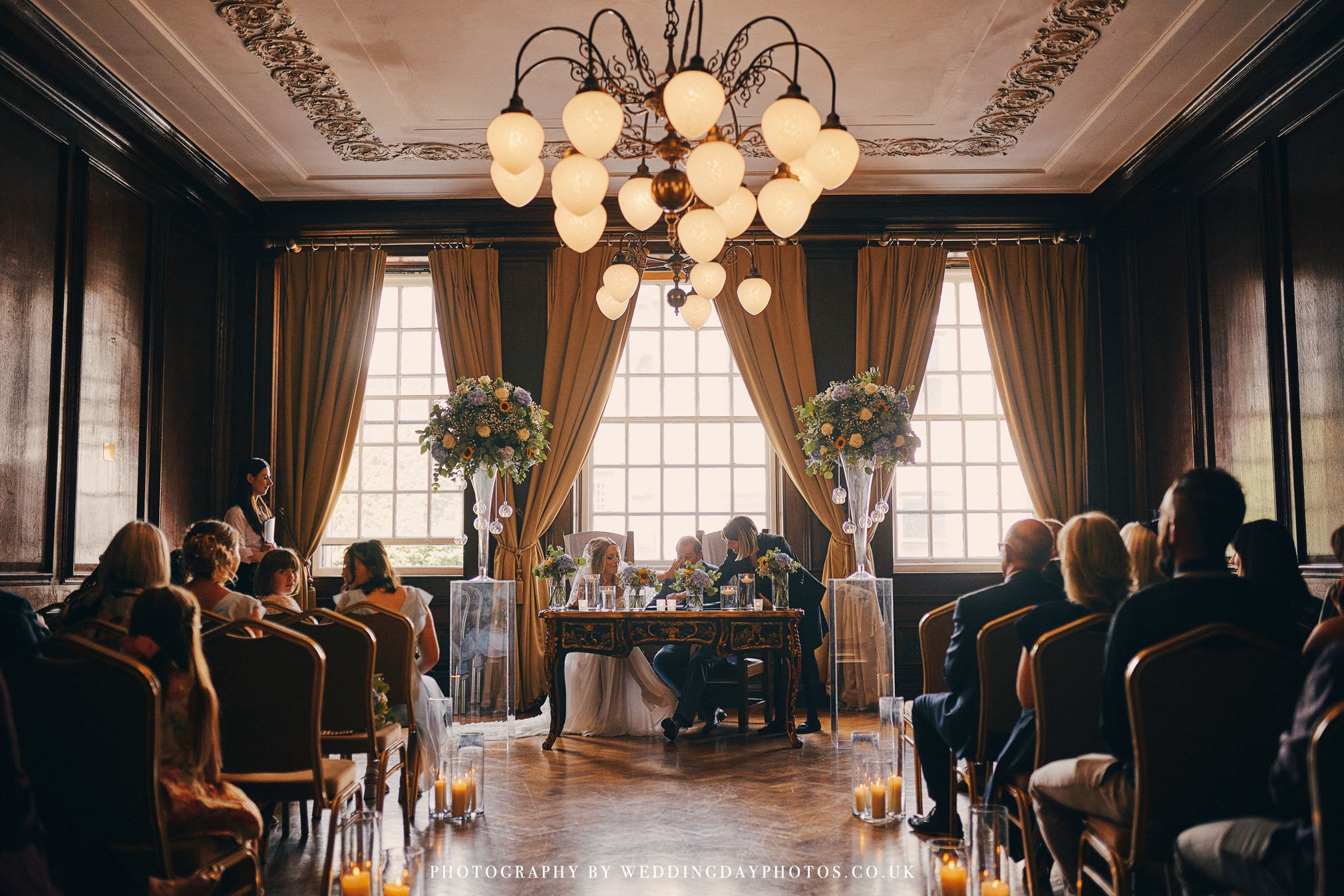 Manchester hall drawing room wedding ceremony