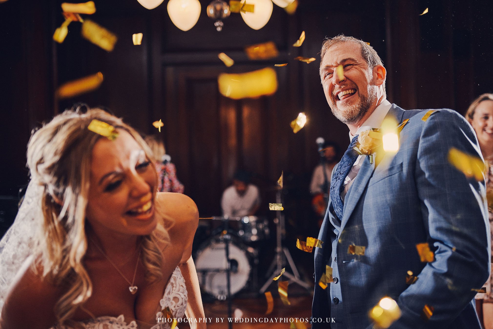 fun photography captured during first dance at manchester hall wedding