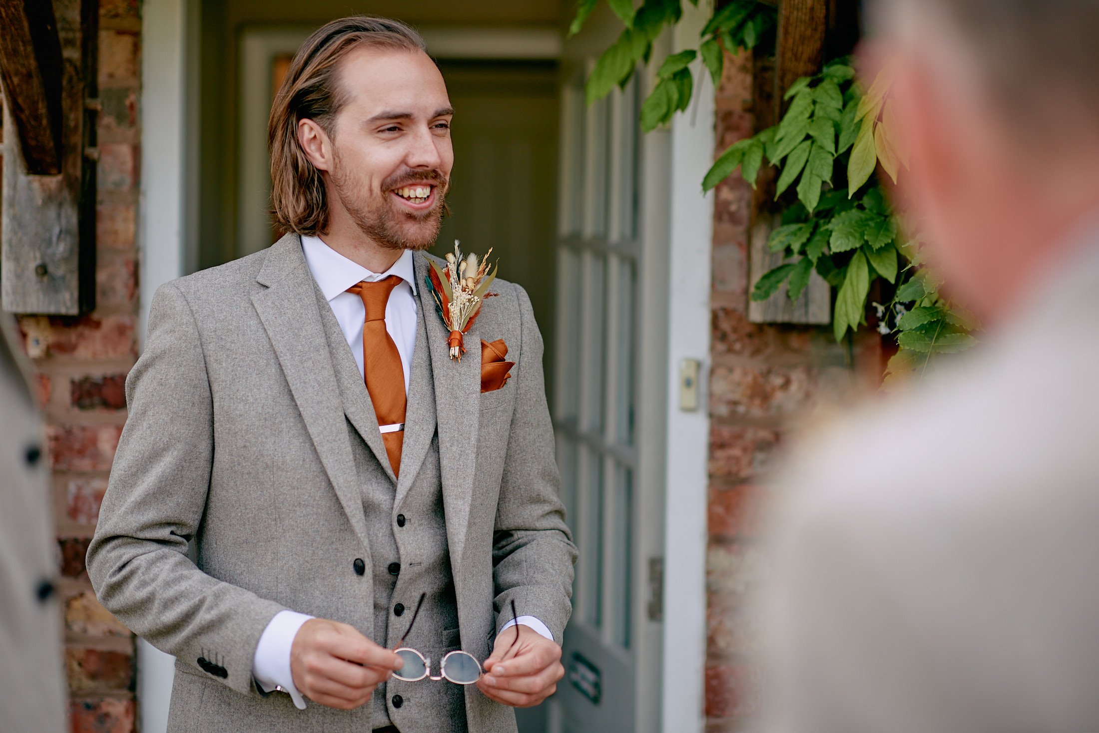 groomsmen laughing