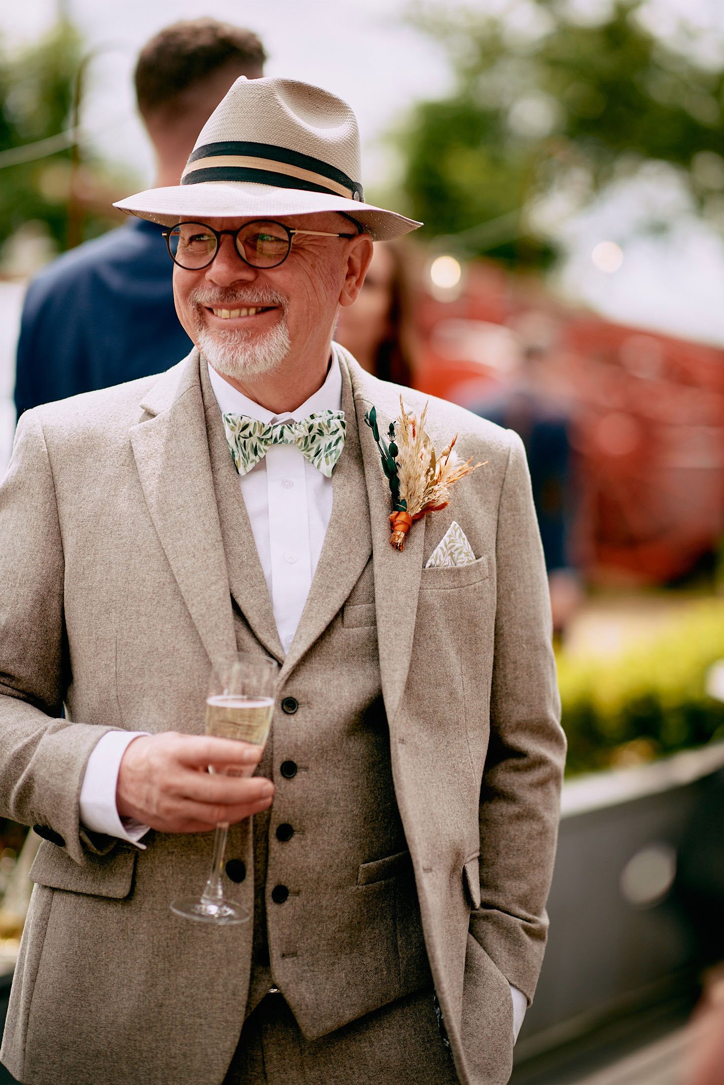 happy father of bride at Larkspur Lodge