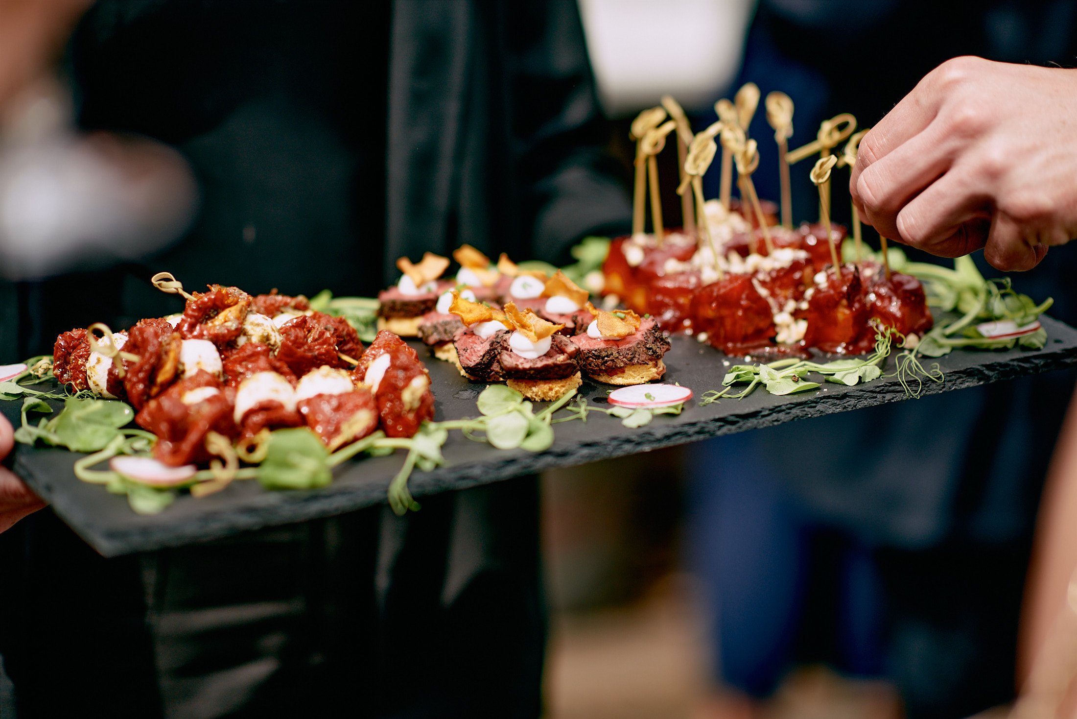 canapés at Larkspur Lodge