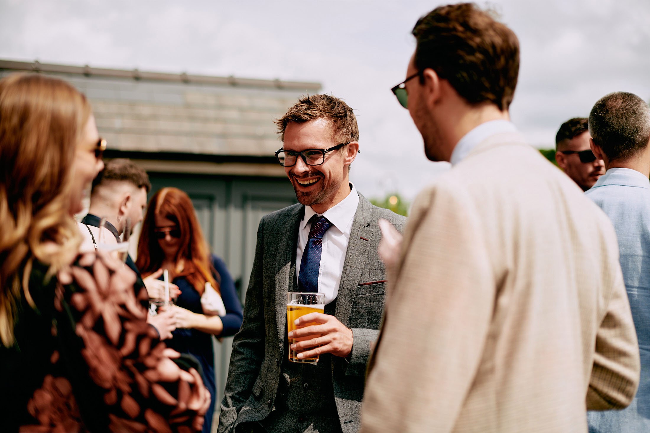 guests enjoying a wedding at Larkspur Lodge