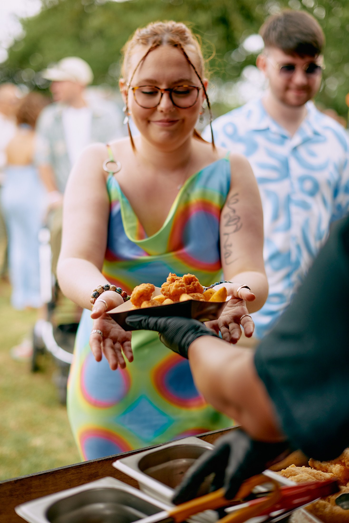 festival themed food at wedding