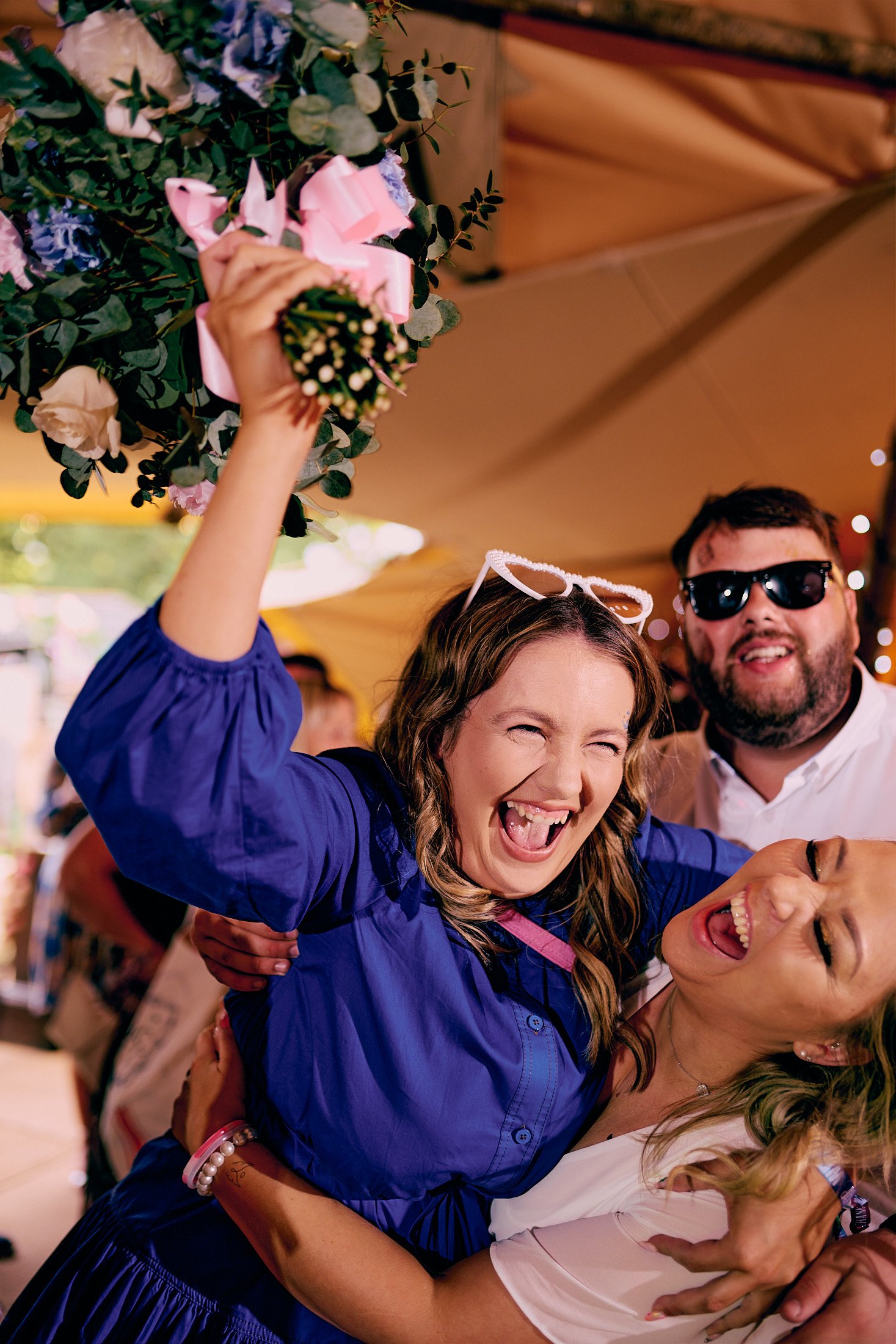 festival wedding part in tee pee tent