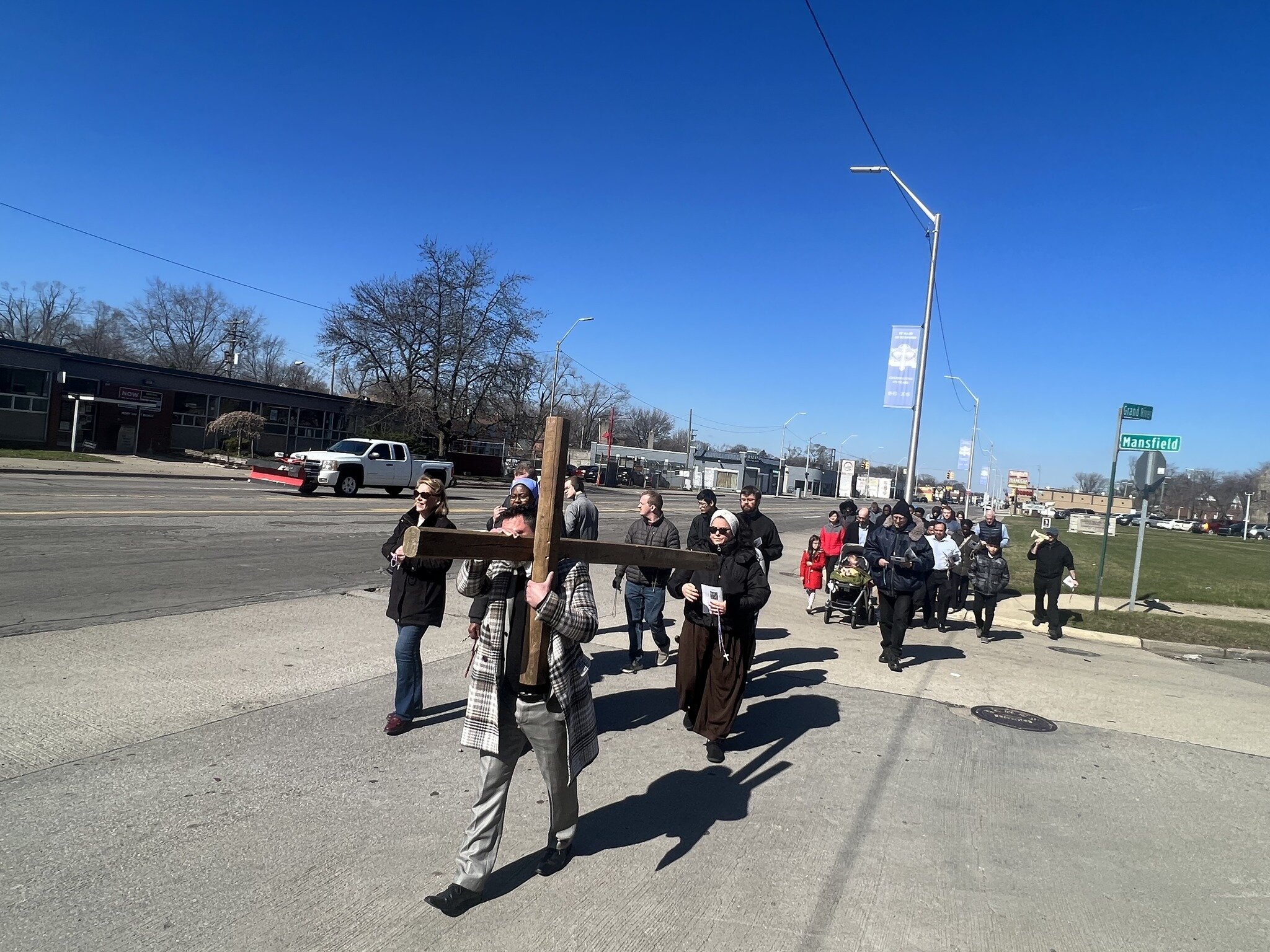 Thank you to everyone who joined us yesterday for The Stations of the Cross along Grand River Avenue! What a beautiful opportunity to bear witness to our Faith and to remember the Sacrifice that our Lord has made for each one of us. 

Let this post s
