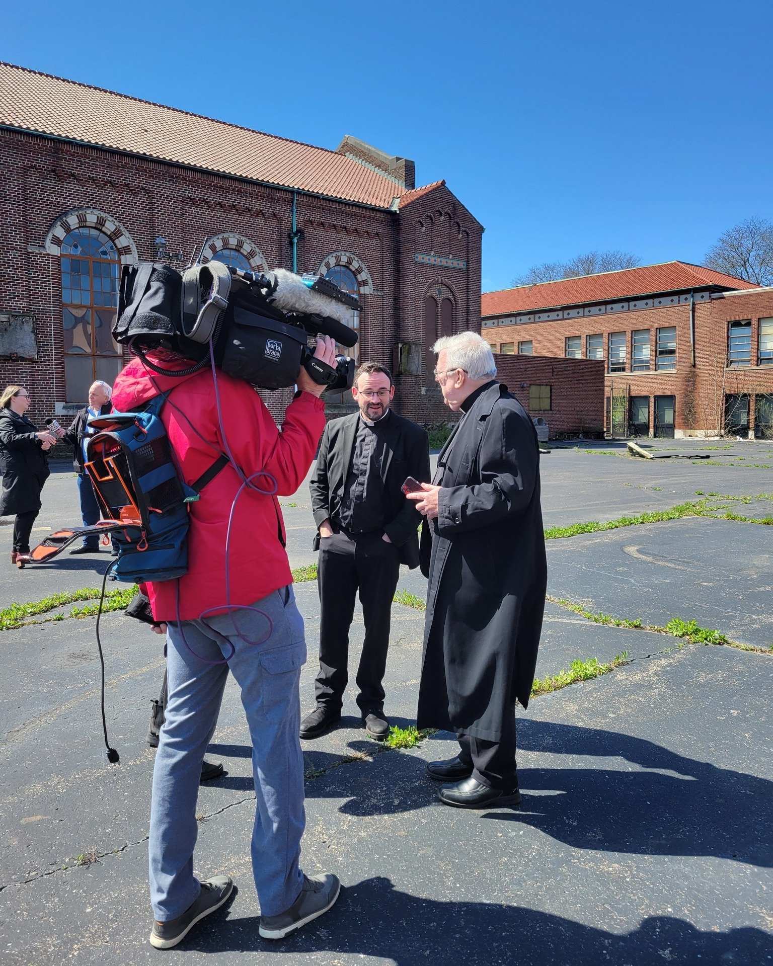 EXCITING NEWS! A press conference was held today outside the auditorium of the century-old St. Mary of Redford High School in Detroit announcing the sale of the school which will undergo a remarkable transformation. Although the school has been close