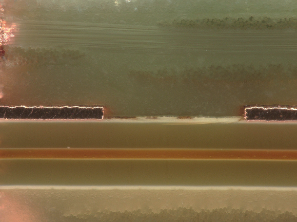 Cross section showing micro void.