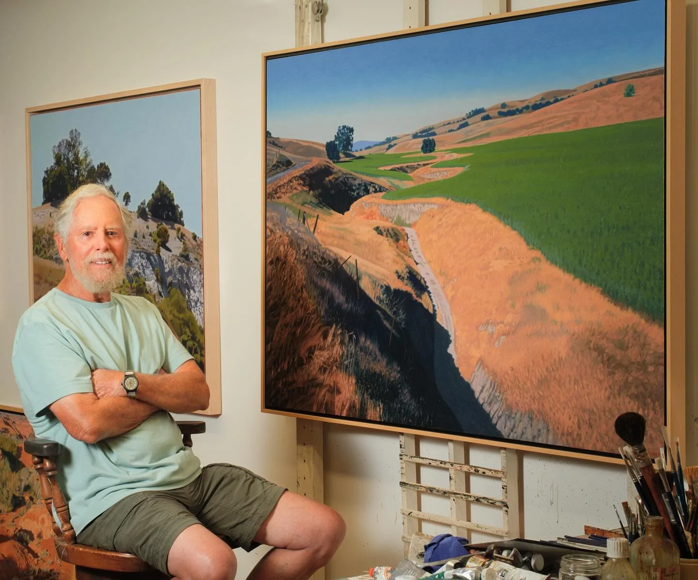 “My reasons for painting the landscape are first and foremost out of a deep emotional need to paint what moves me. Seeing a powerful scene isn’t enough. I need to paint it to really be there, and in a way be done with it. But what attract