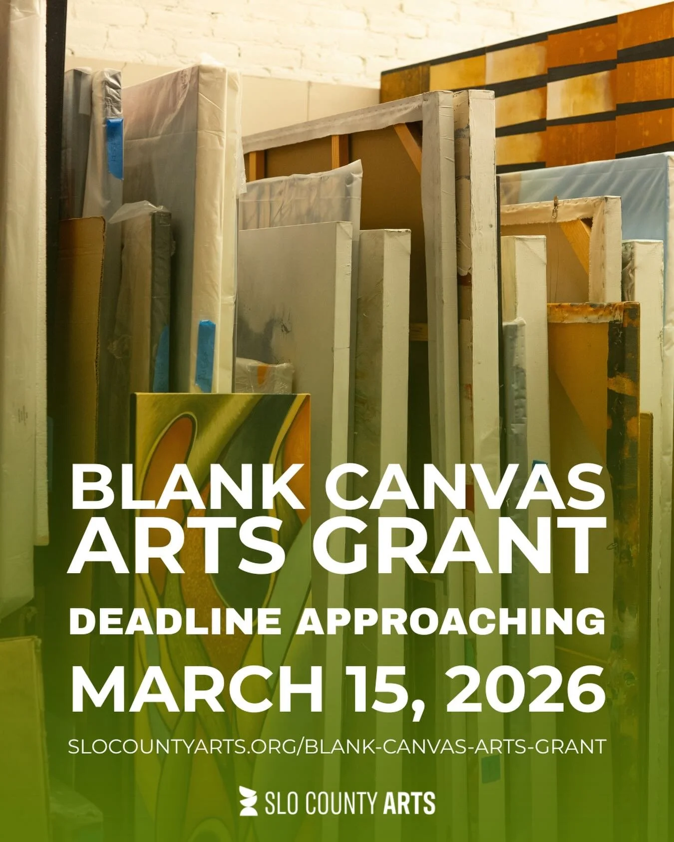There&rsquo;s just one week left to apply for the Blank Canvas Arts Grant, a new funding opportunity that supports experimental, contemporary projects by emerging and mid-career SLO County artists!

Funded projects will represent a playful exploratio