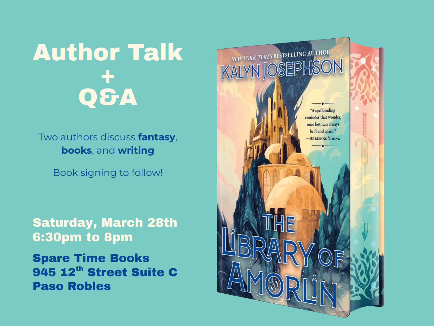 NYT-Bestselling Fantasy Author Talk