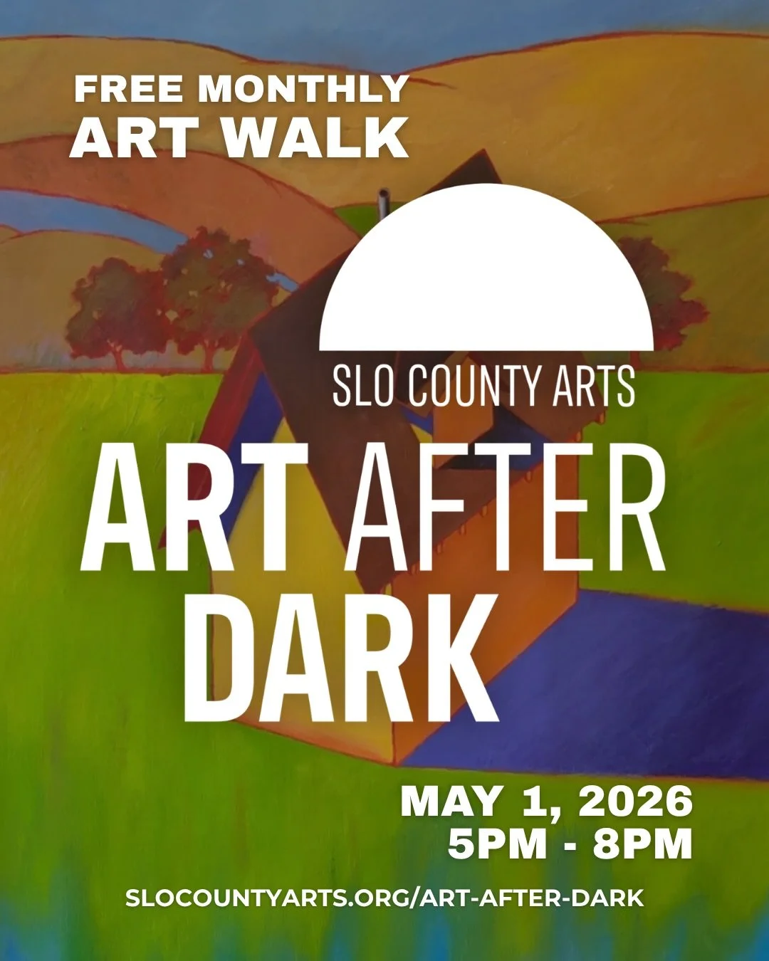 Art After Dark returns this Friday, May 1st with an exciting lineup of 18 venues where you can experience live music, new exhibitions, drink specials, and more!

Visit slocountyarts.org/art-after-dark-slo to explore the May venue list and browse the 