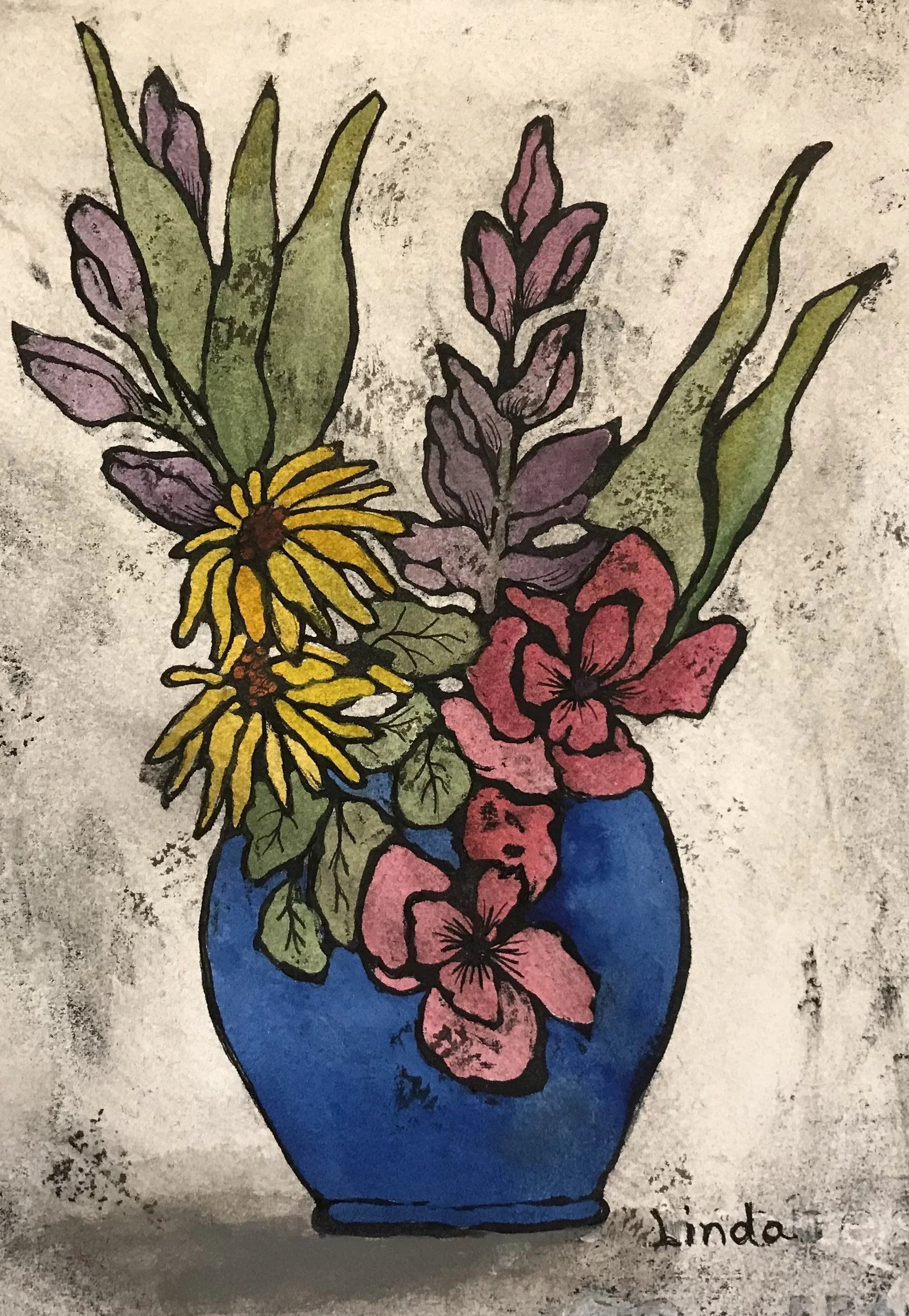 Batik Style Watercolor with Linda Cunningham