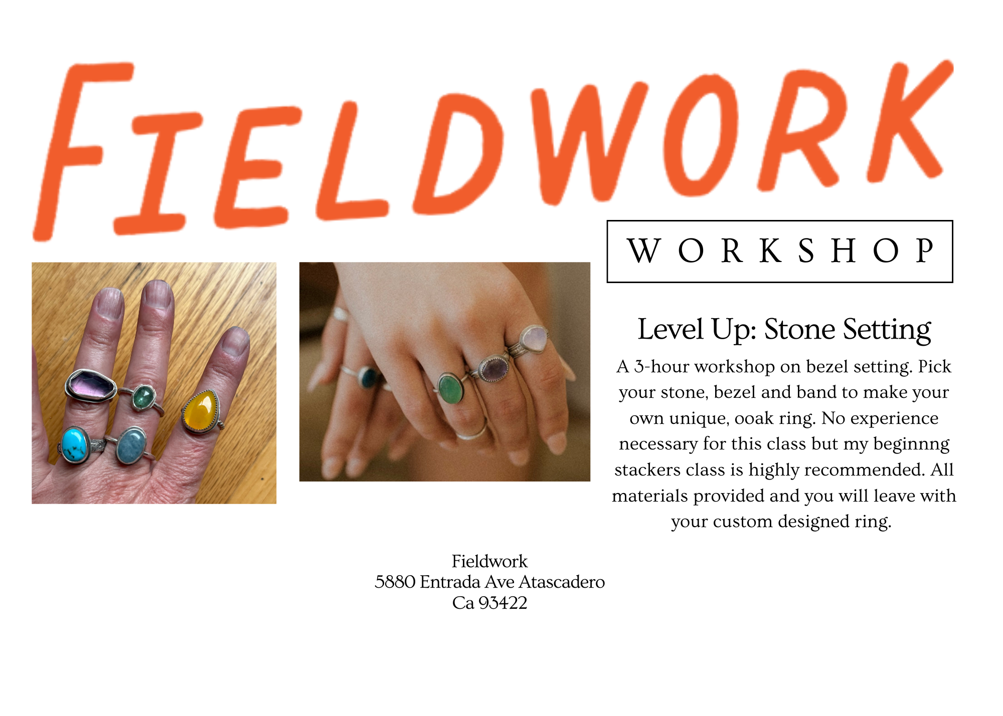 Silversmith Sundays at Fieldwork: Stone Setting