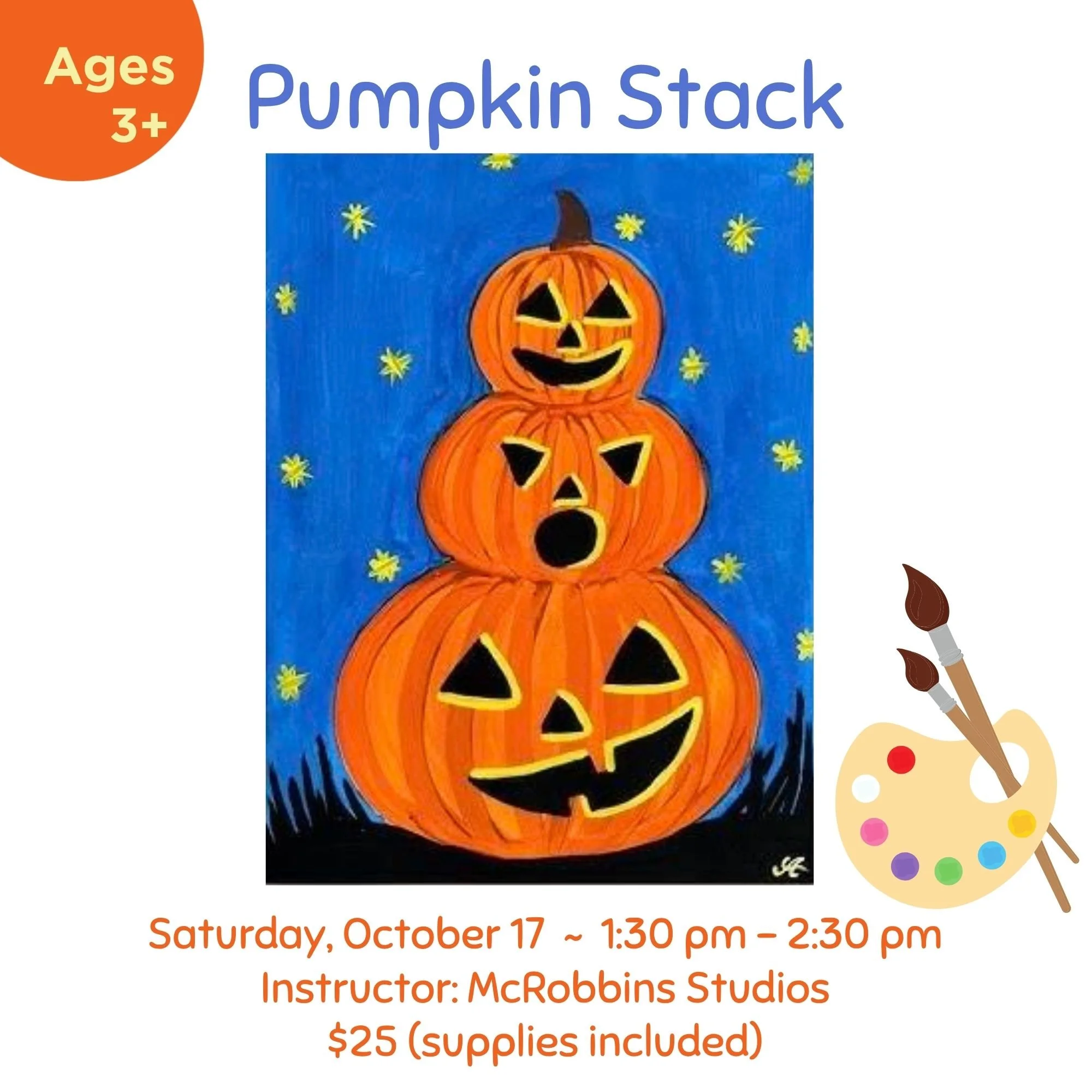  Pumpkin Stack - Children's Painting Class