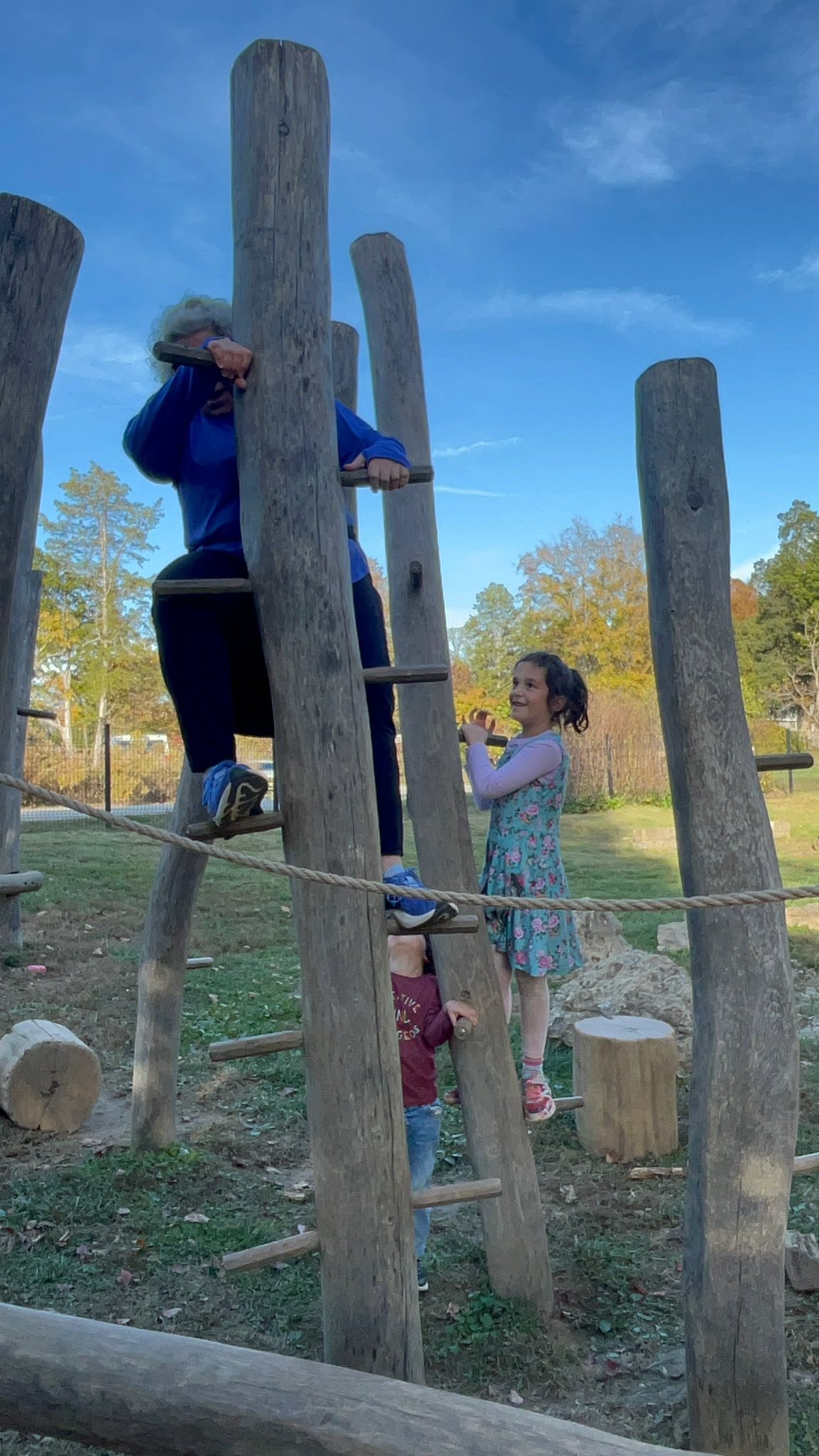 Leanne Zimmerman recently visited Bernheim Forest with her grandchildren. While there, she took on a vertical ladder-style climb - something that once was far beyond her ability. Not only did she make it to the top, but the look of amazement on her g