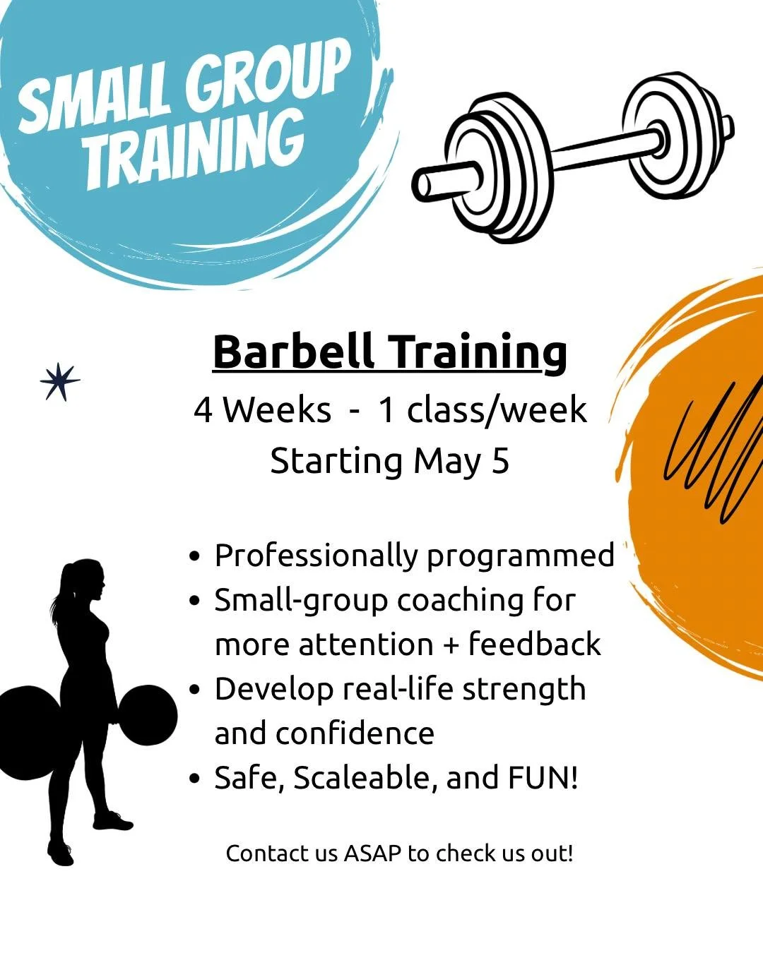 Our members asked&hellip; we delivered 😏

First yoga&hellip; and now we&rsquo;re bringing in the barbell 💪

We&rsquo;re kicking off a Small Group Training (Pilot)&mdash;a 4-week barbell program focused on helping our members build real strength, mo