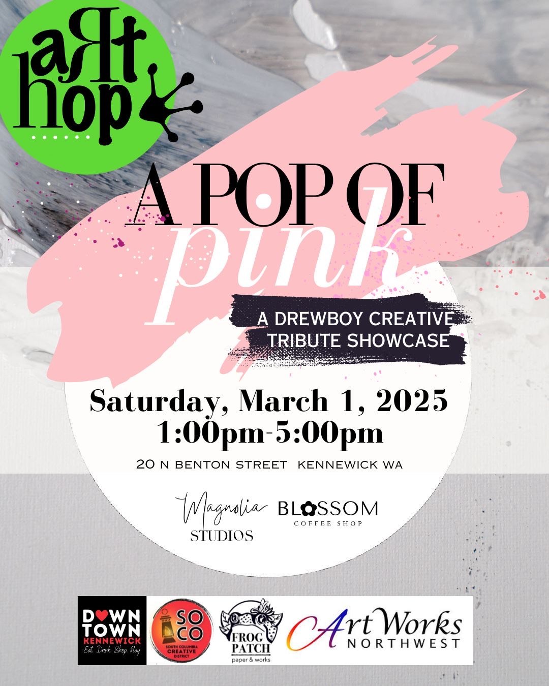 March Art Hop: "A Pop of Pink" - A DrewBoy Creative Tribute Showcase