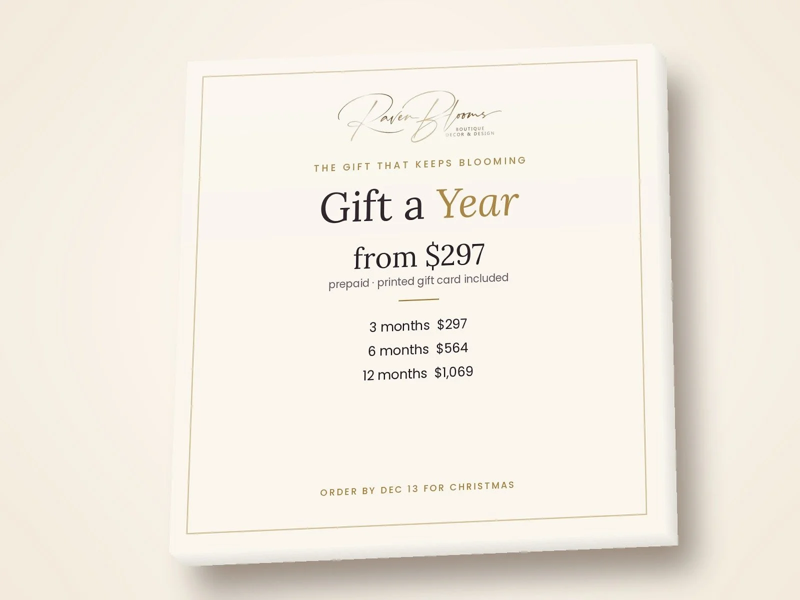 Gift a Year of Flowers — Prepaid Flower Subscription