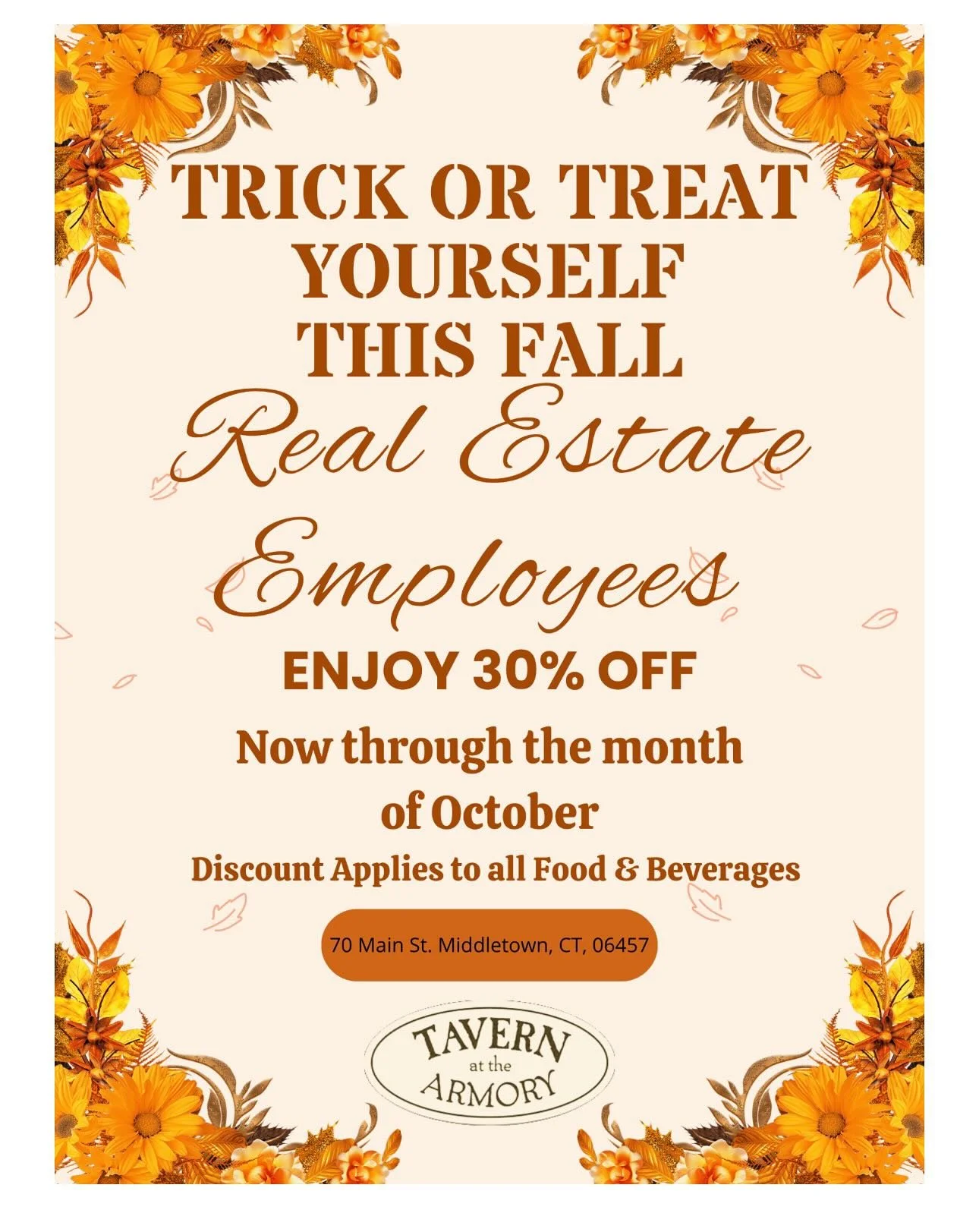 Check out these fabulous special events happening @tavernatthearmory  @innatmiddletown #dtmiddletown #dtmiddletowntreats #dtmiddletownshops
