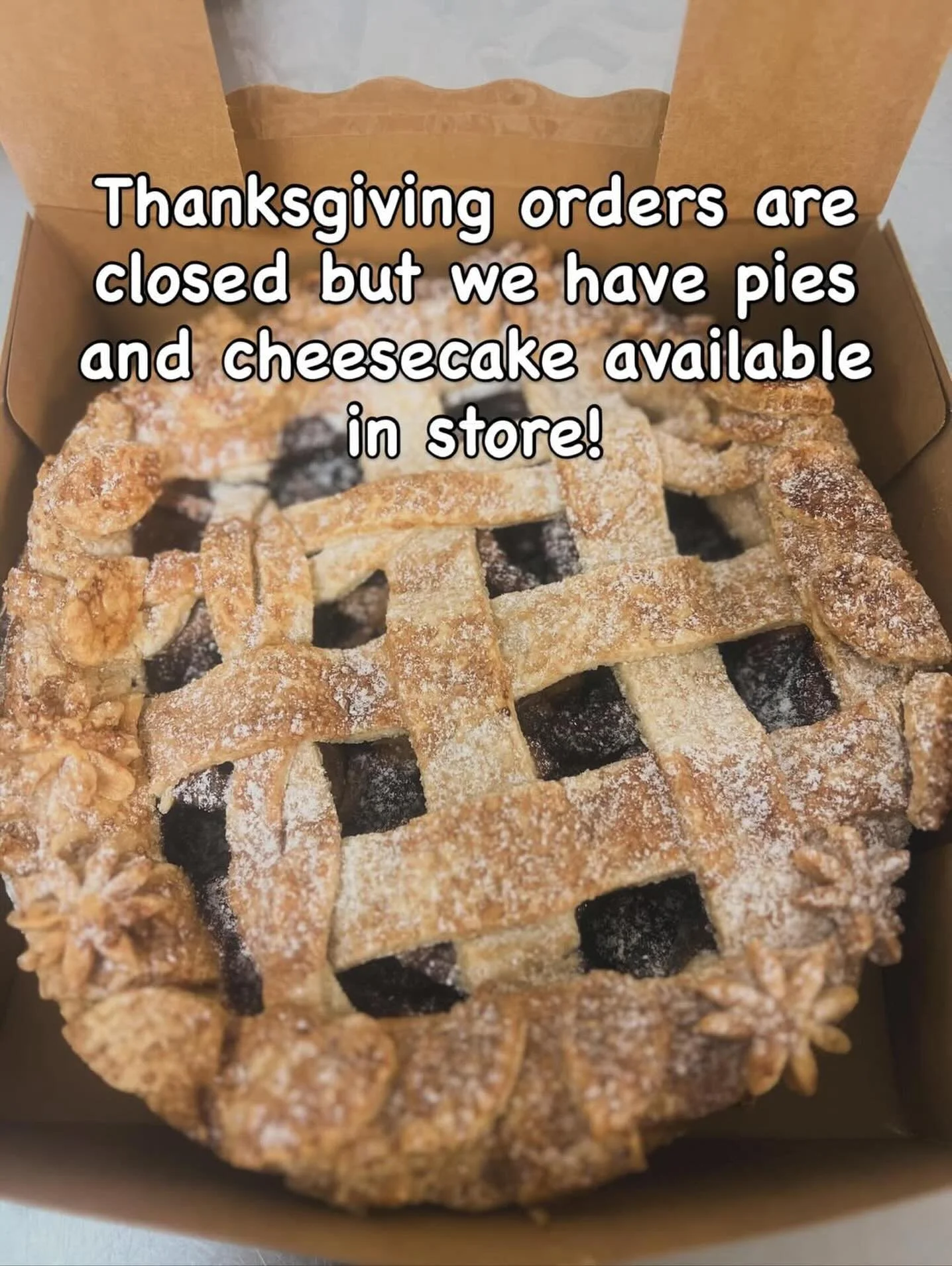 @sweetharmonyct

As of now we have apple crumble, apple with lattice top, pecan, pumpkin and cheesecake available. Get yours before they are gone!
-
#dtmiddletown
 #dtmiddletownshops
 #dtmiddletowntreats