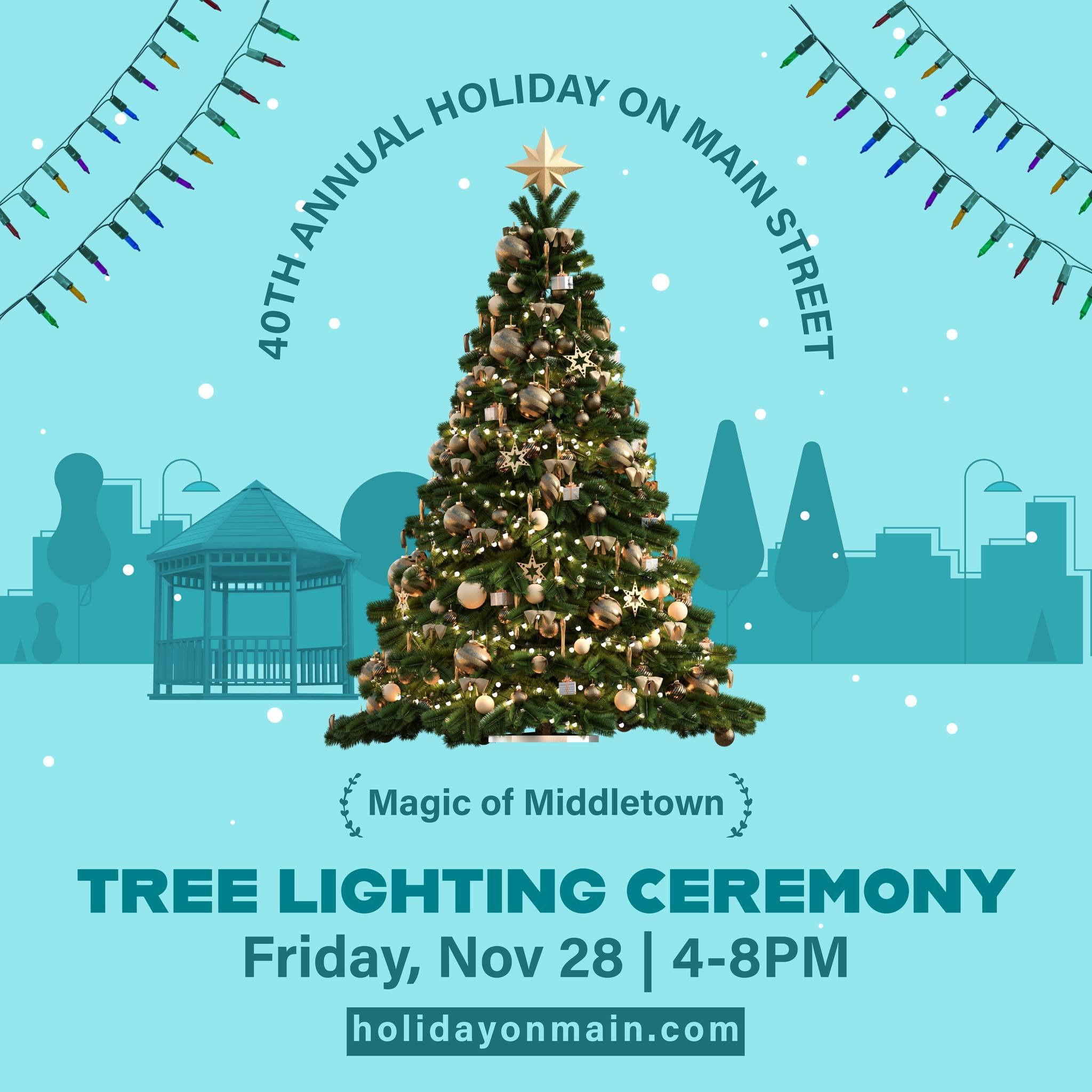The 40th Annual Holiday on Main Street kicks off tonight with the Tree Lighting Ceremony. Join us from 4&ndash;8 PM as Main Street fills with the spirit of the season, live entertainment, and the Magic of Middletown. It&rsquo;s one of downtown&rsquo;