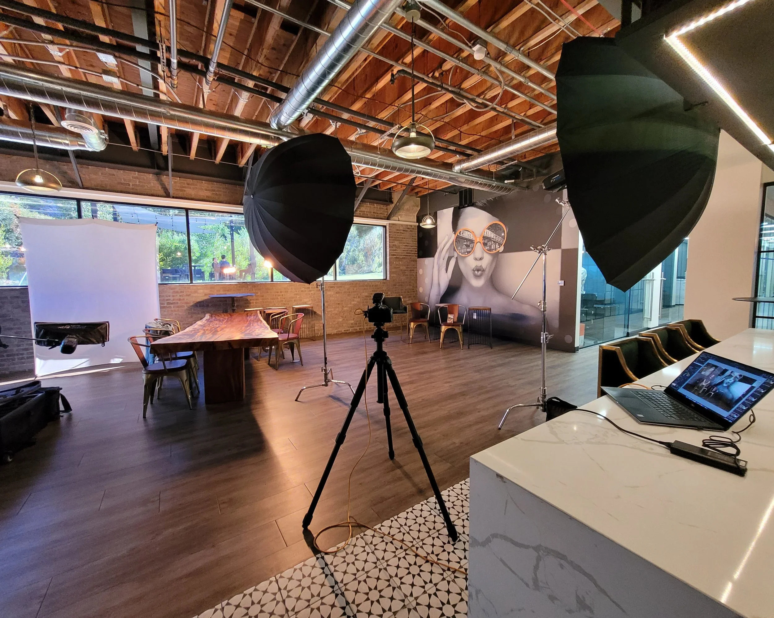 office headshot setup