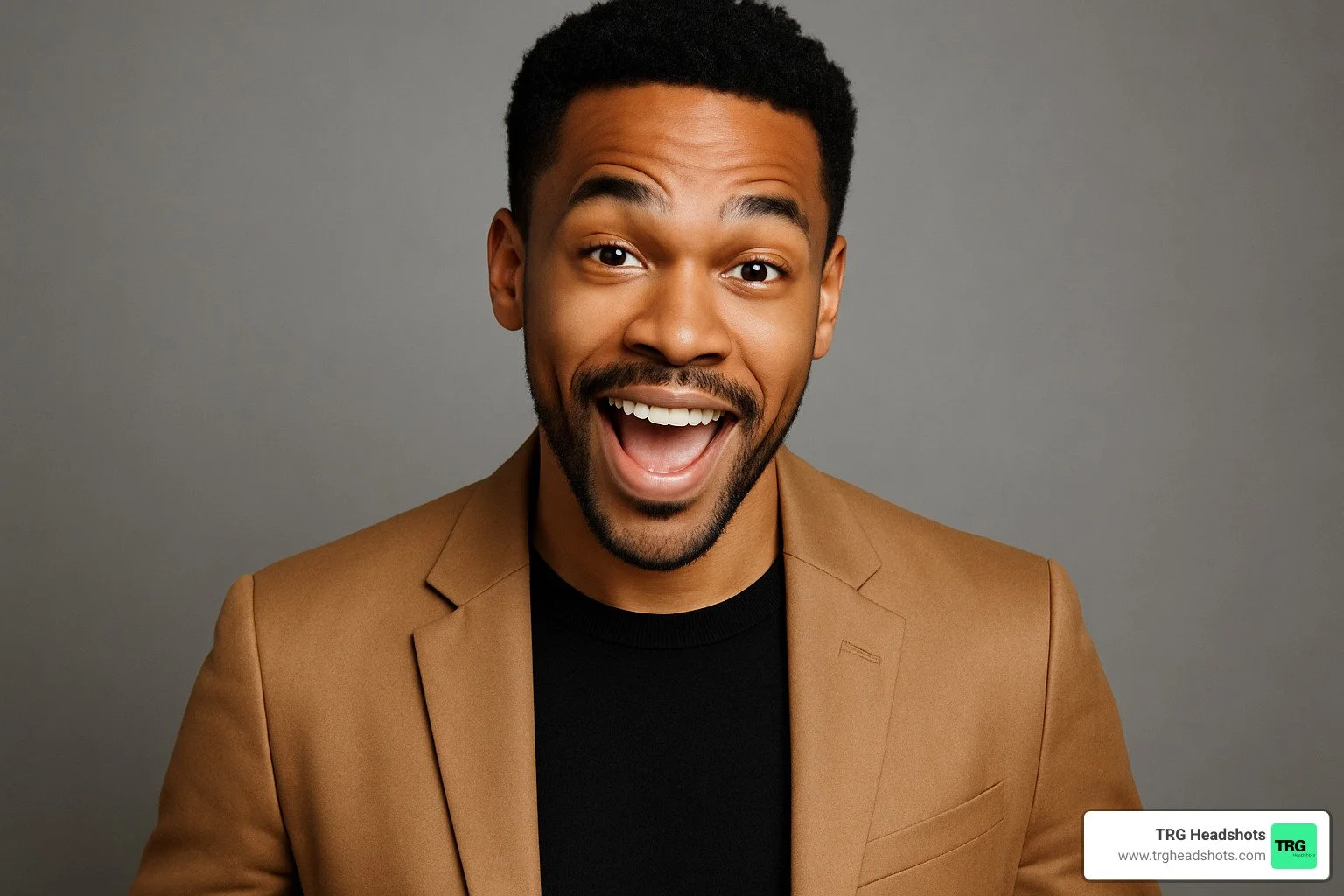 more expressive, gray background - acting headshot outfits