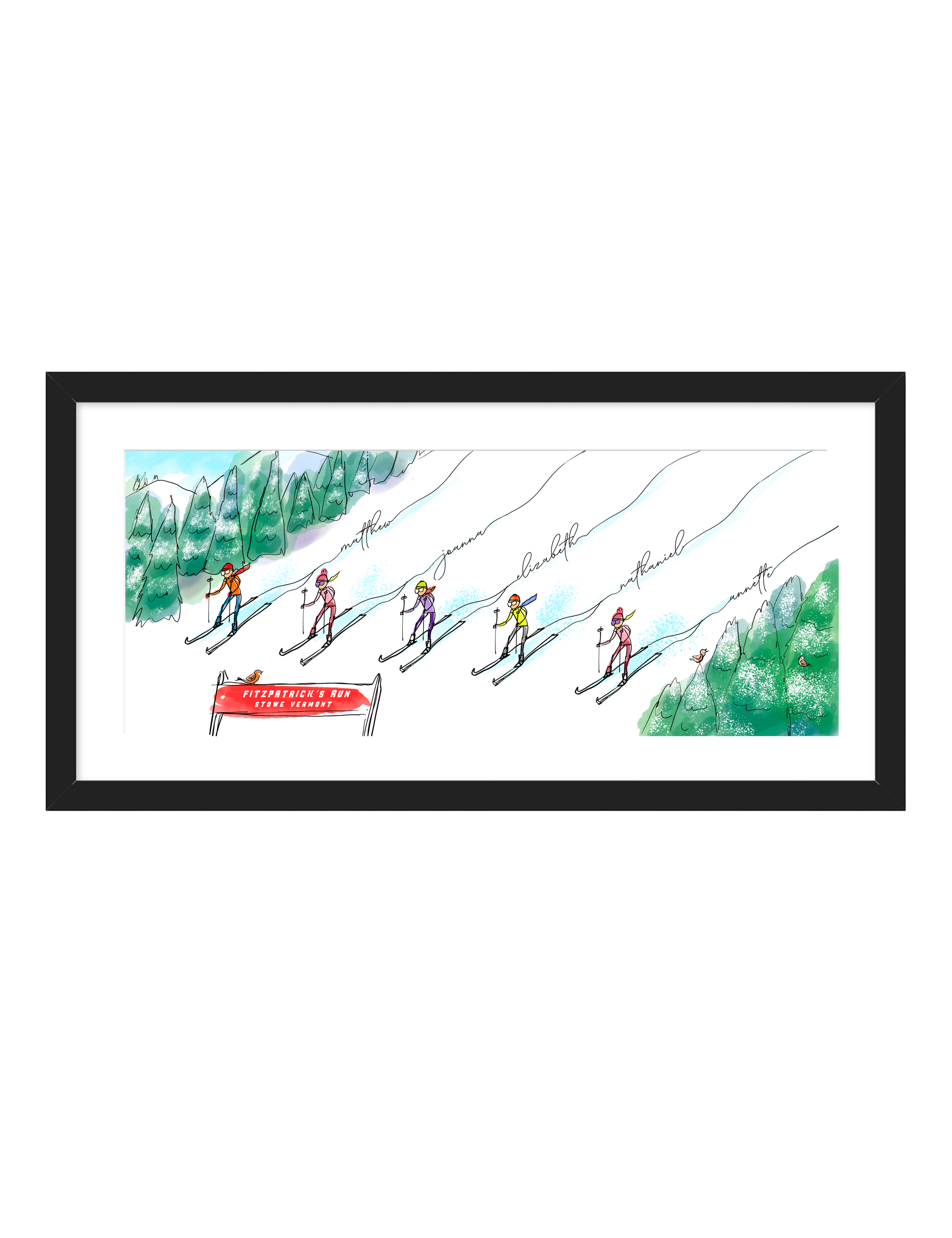 Ski Family Art