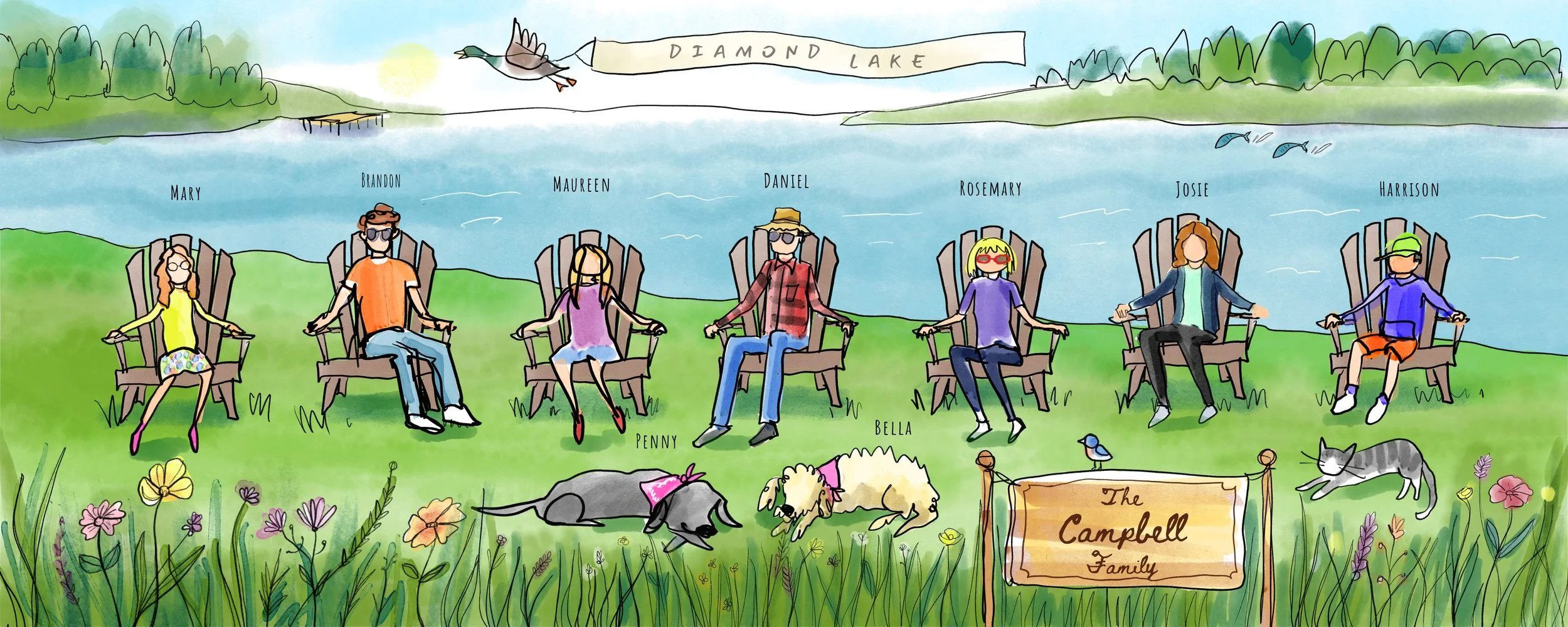 Lake Family Art