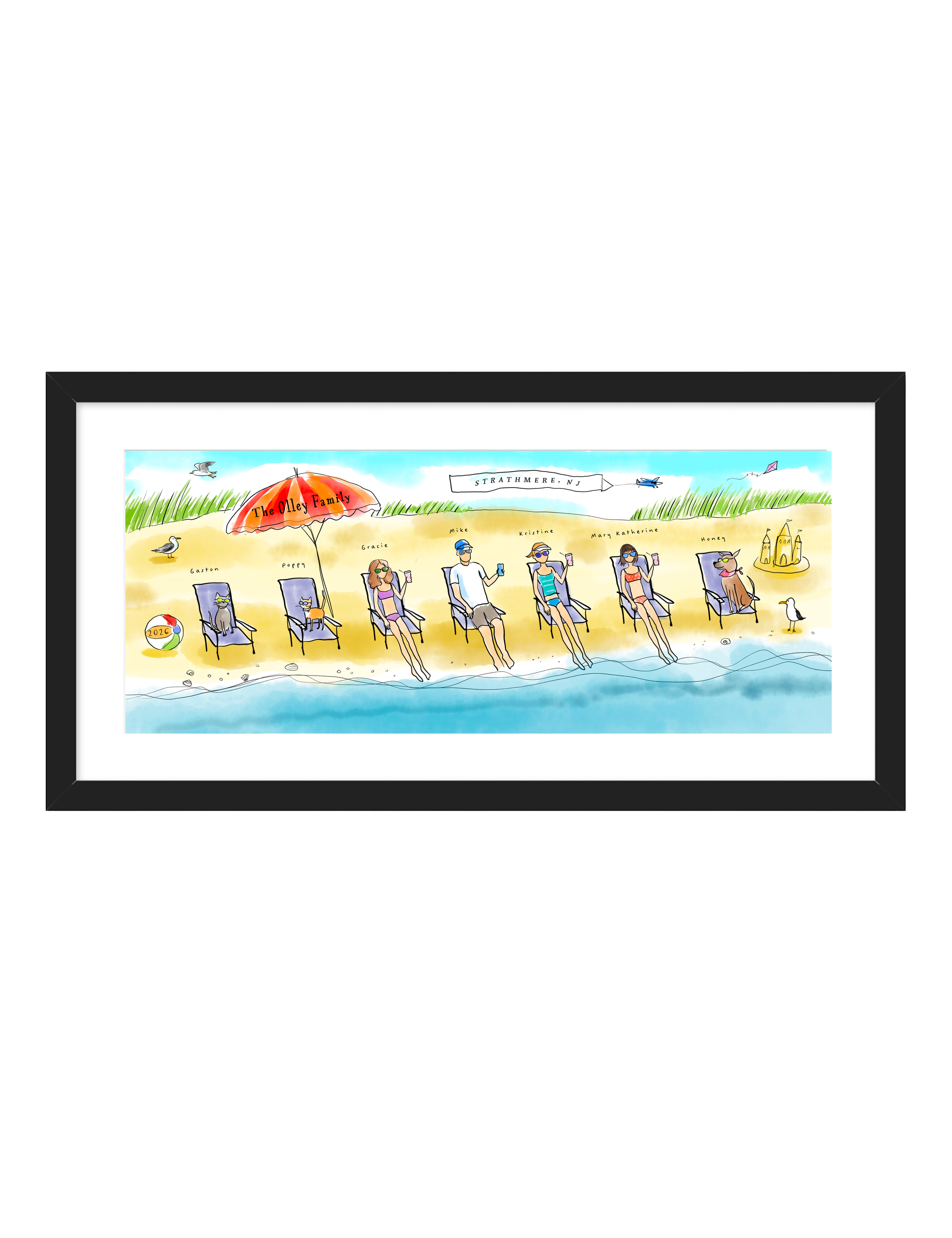 Beach Family Art