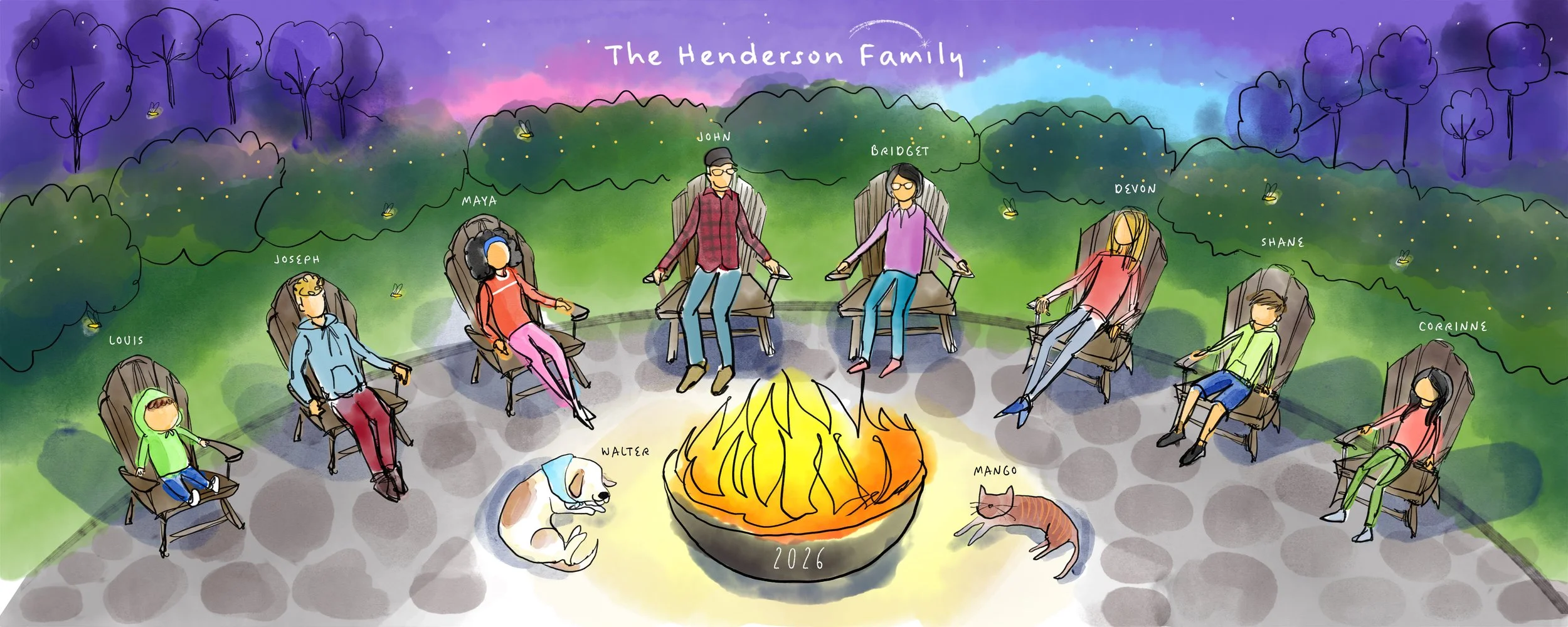 Backyard Family Art