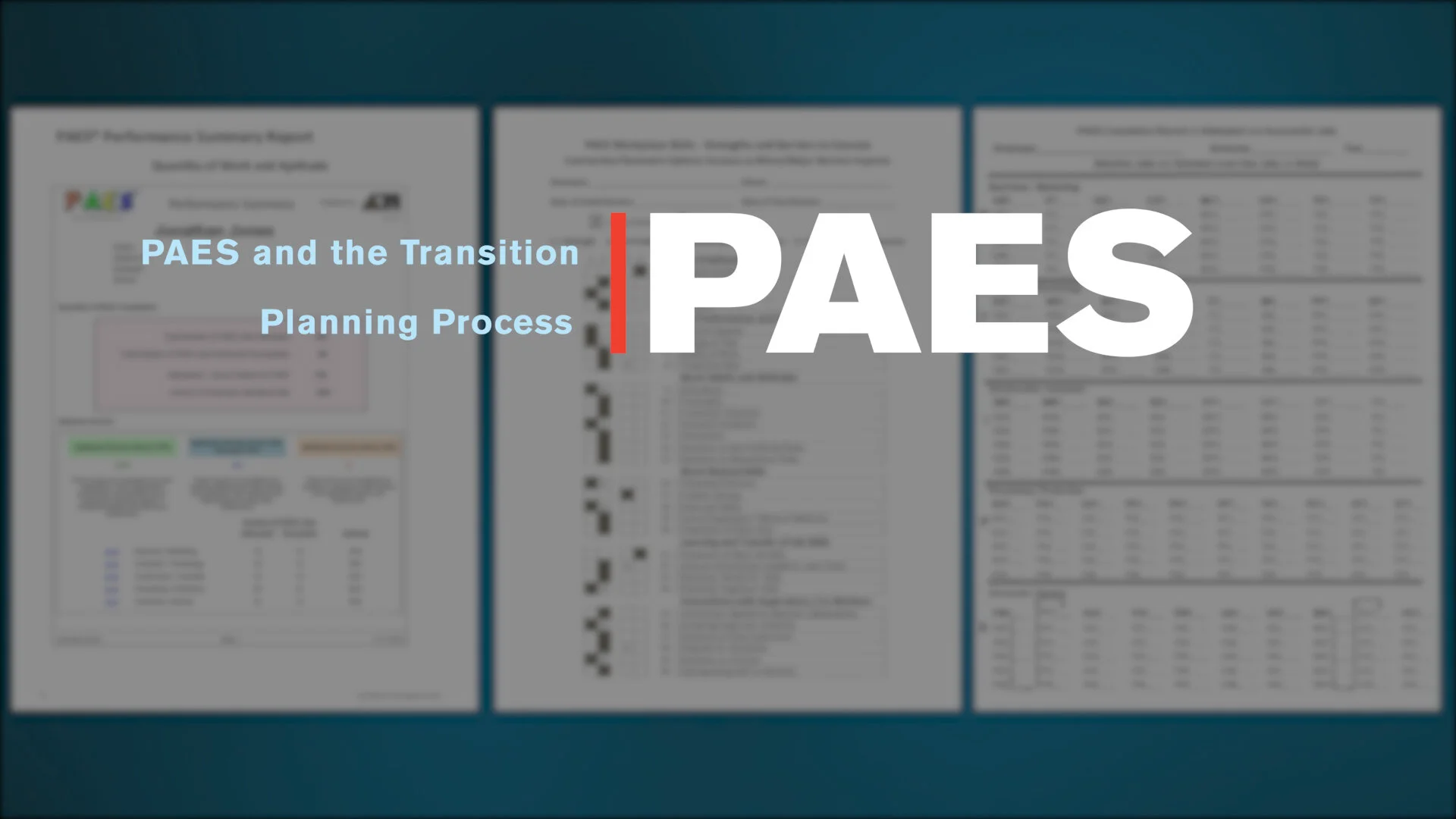 Video 14: Integrating PAES with the Transition Planning Process