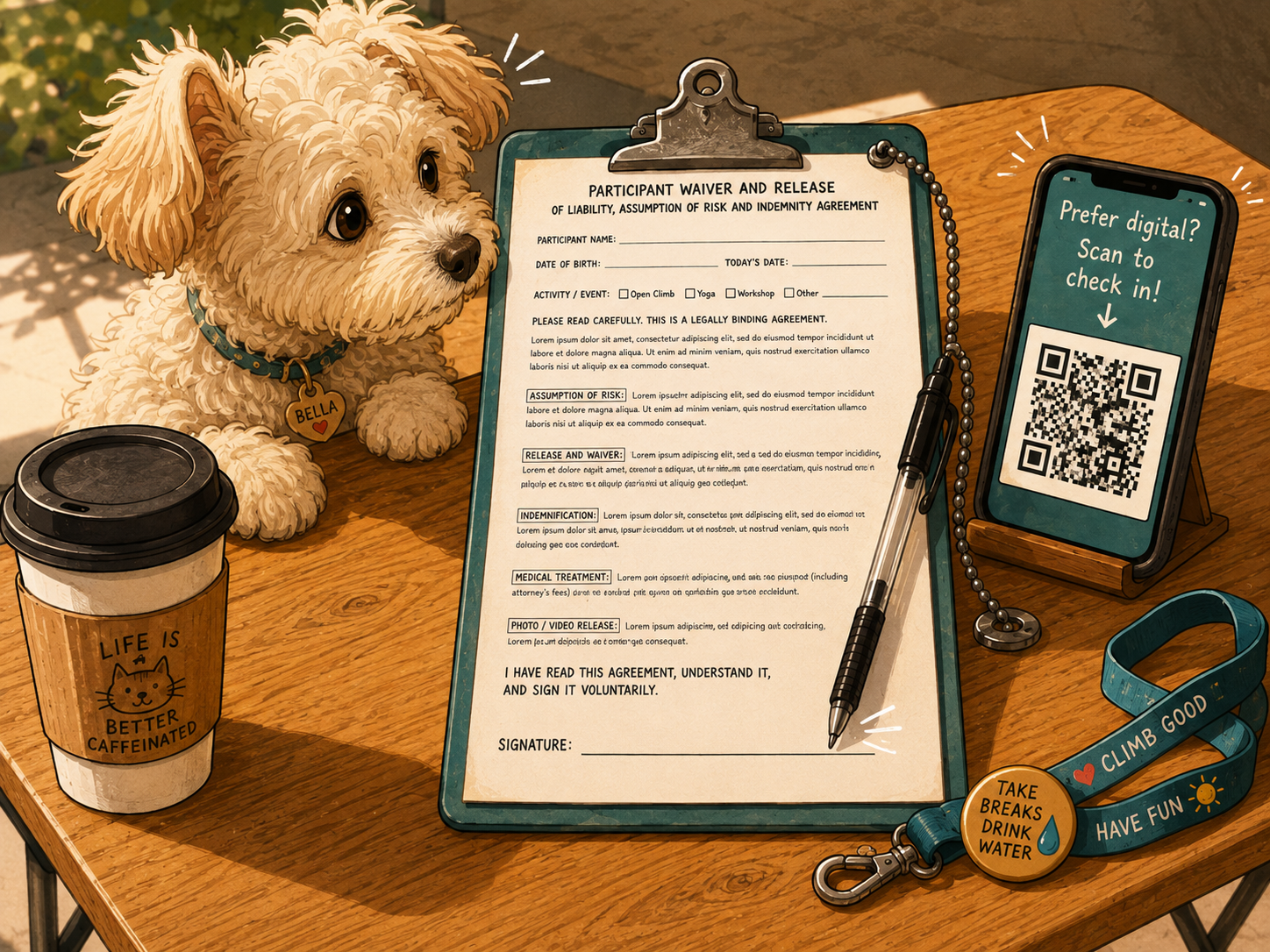 QR codes and Waivers