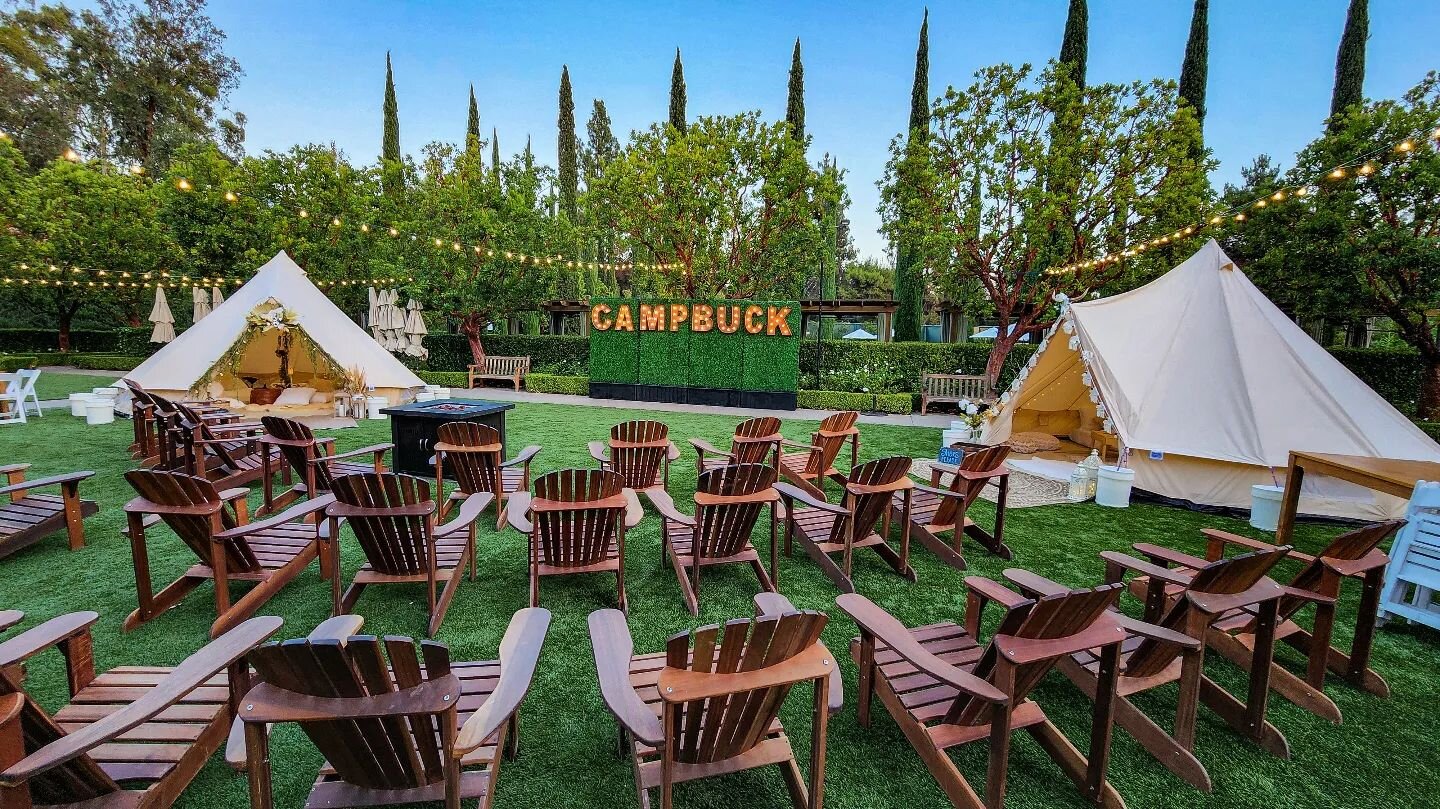 The beautiful event space we set up on. ♡ The Rancho Bernardo Inn has such beautiful grounds. 

And we loved working with Freeman to help make their corporate event space pop with our Boho Lounge Bell Tents. 

Don't forget, you can book this too by h