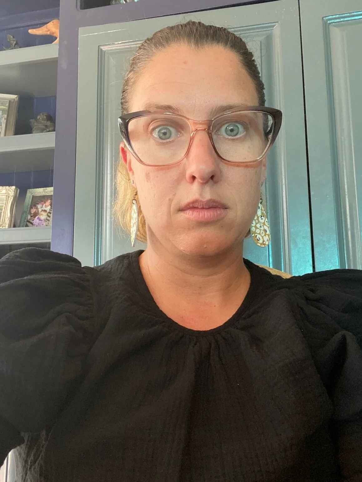 This is me when I’m in a virtual governance meeting for work, whereby, I can hear my son beating up his Behavioral Therapist.