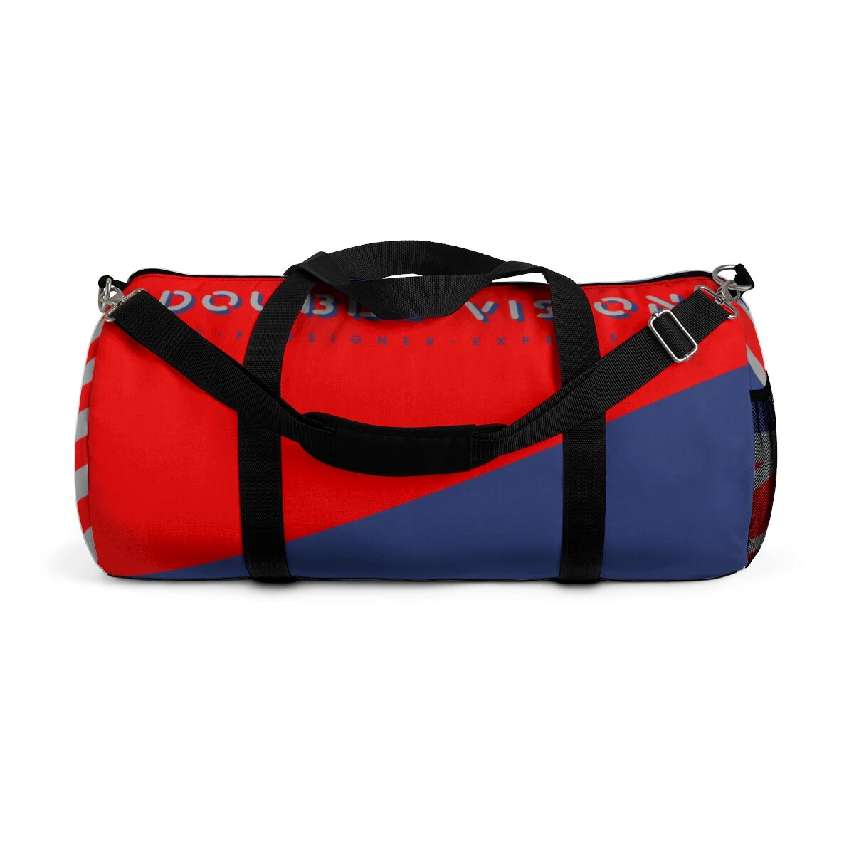 Double Vision . Red & Blue Duffel Bag