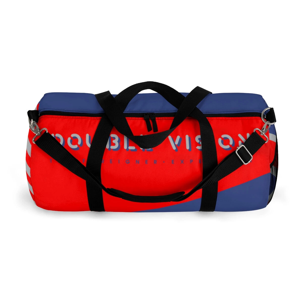 Double Vision . Red & Blue Duffel Bag