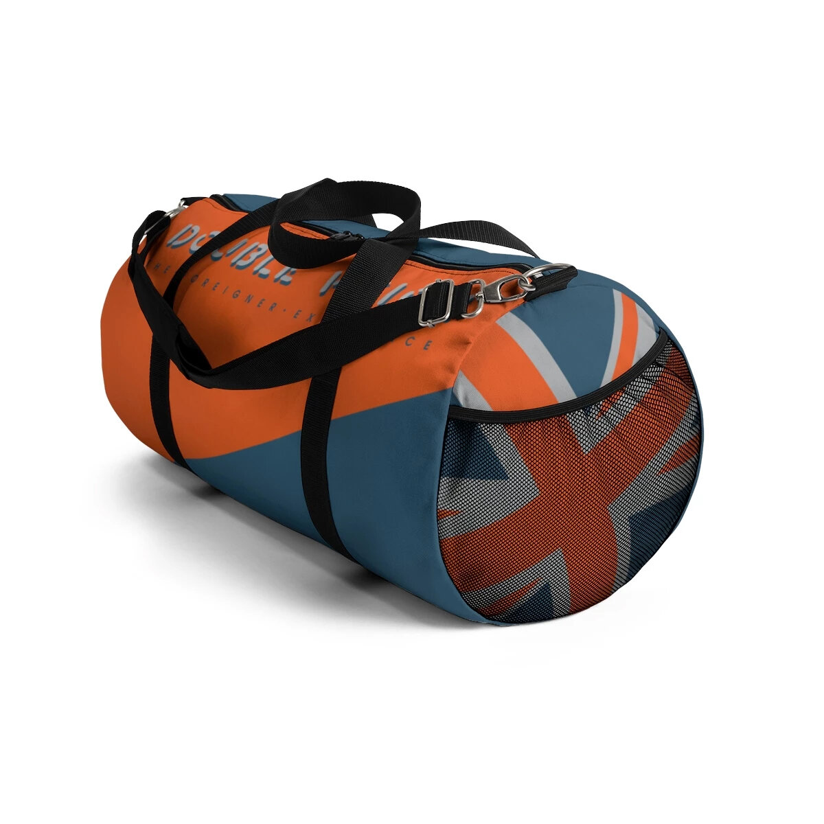 Double Vision . Orange & Blue Duffel Bag