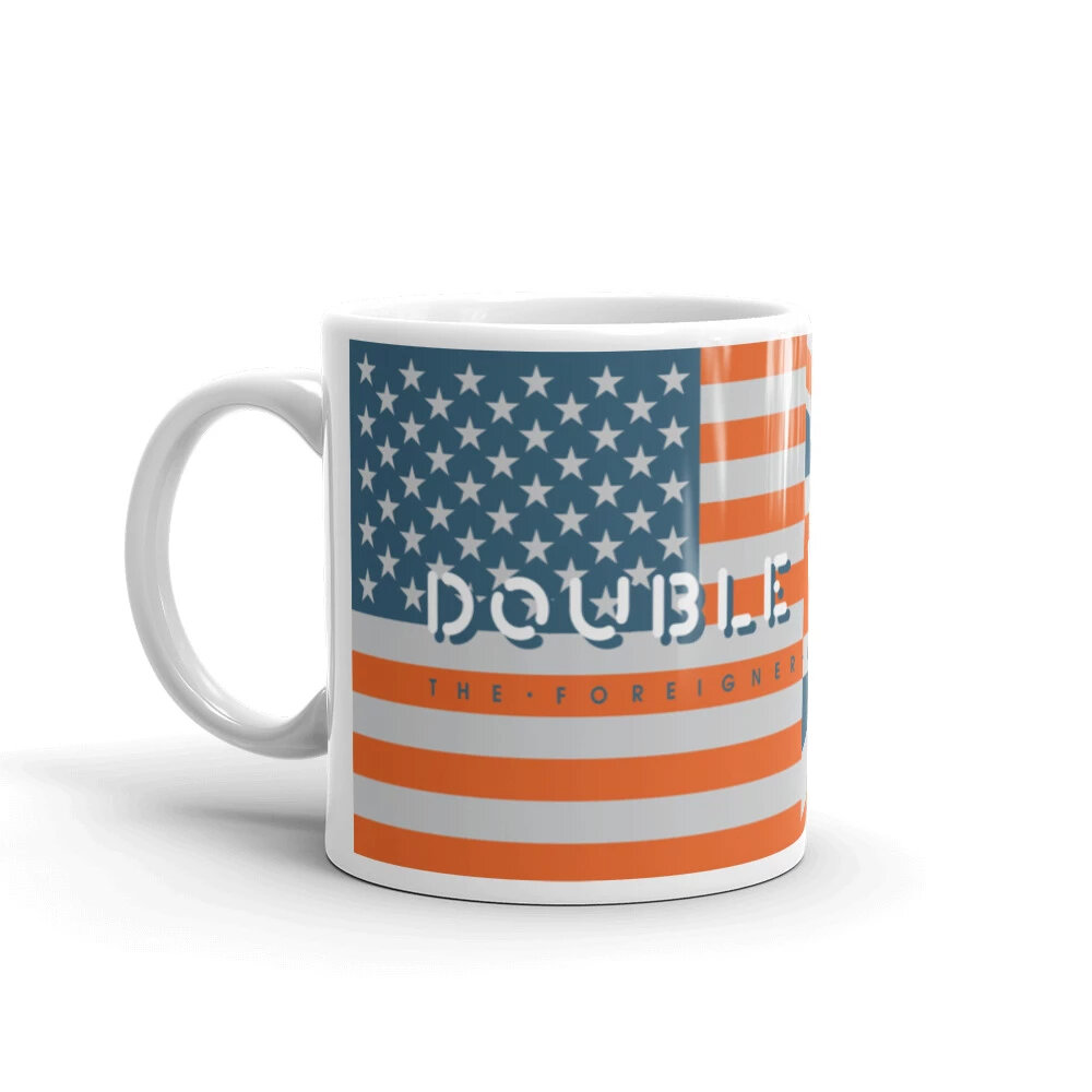 Double Vision . Orange Flags Mug