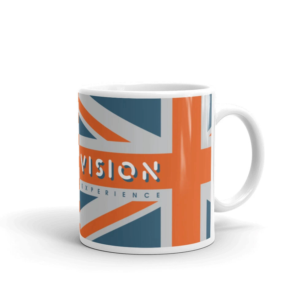 Double Vision . Orange Flags Mug