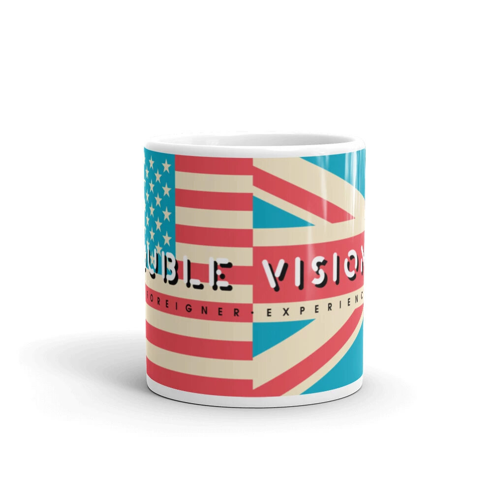 Double Vision . Blue Flags Mug