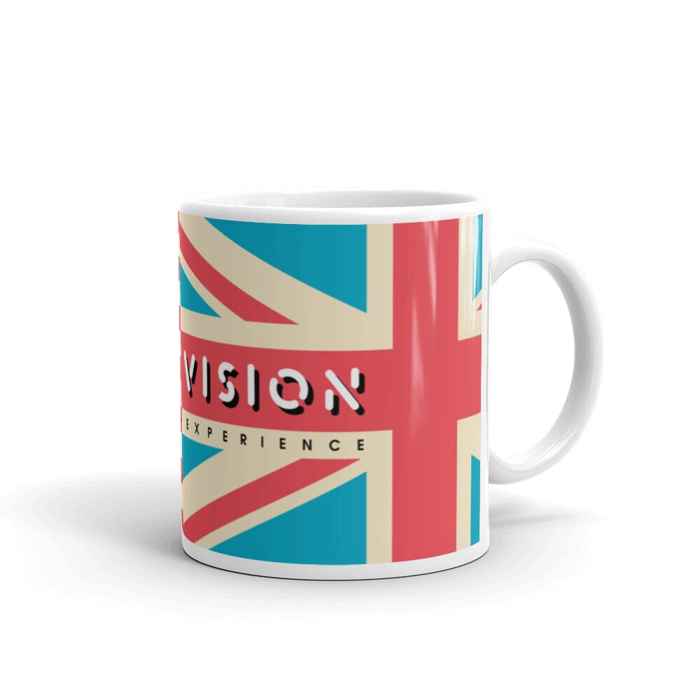 Double Vision . Blue Flags Mug