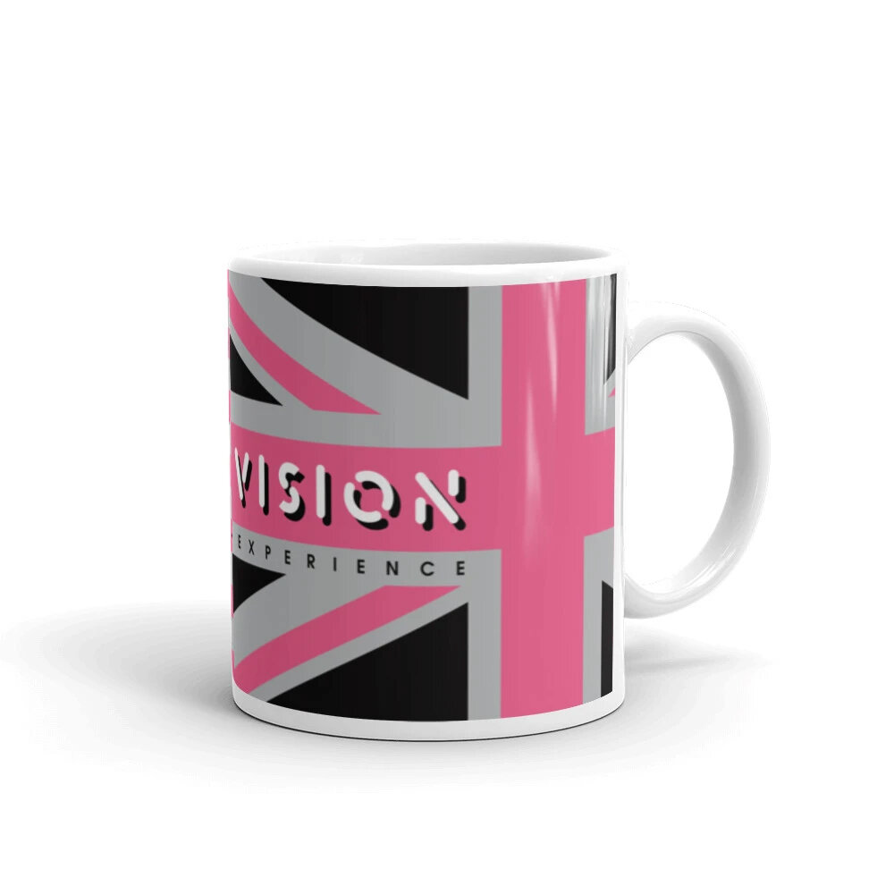 Double Vision . Pink Flags Mug