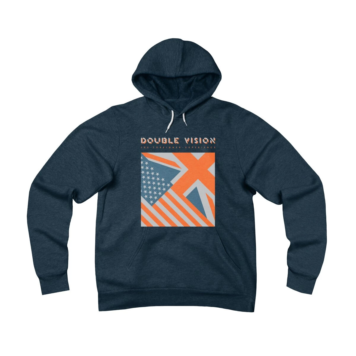 Double Vision . Orange On Dark Unisex Hoodie