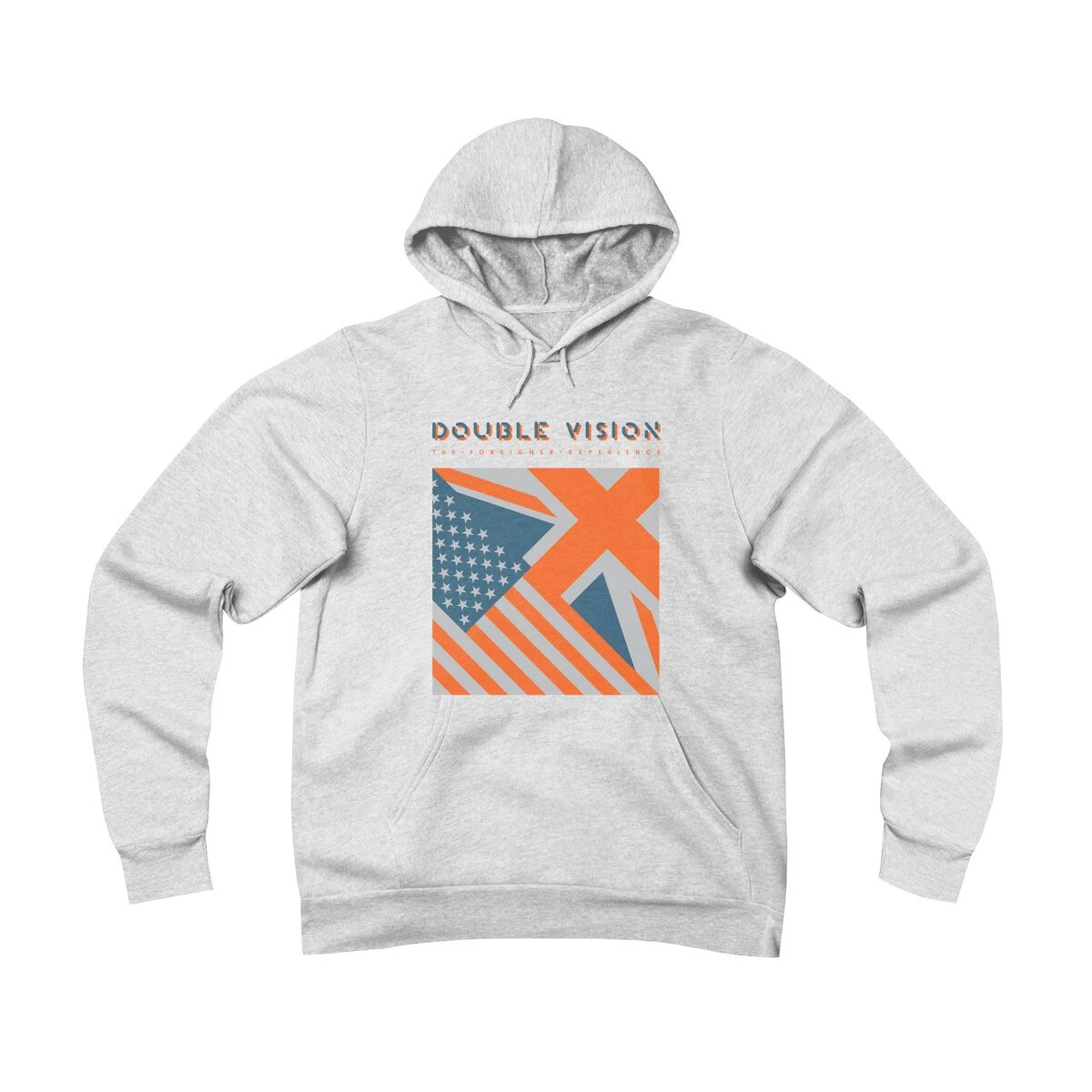 Double Vision . Orange On Light Unisex Hoodie