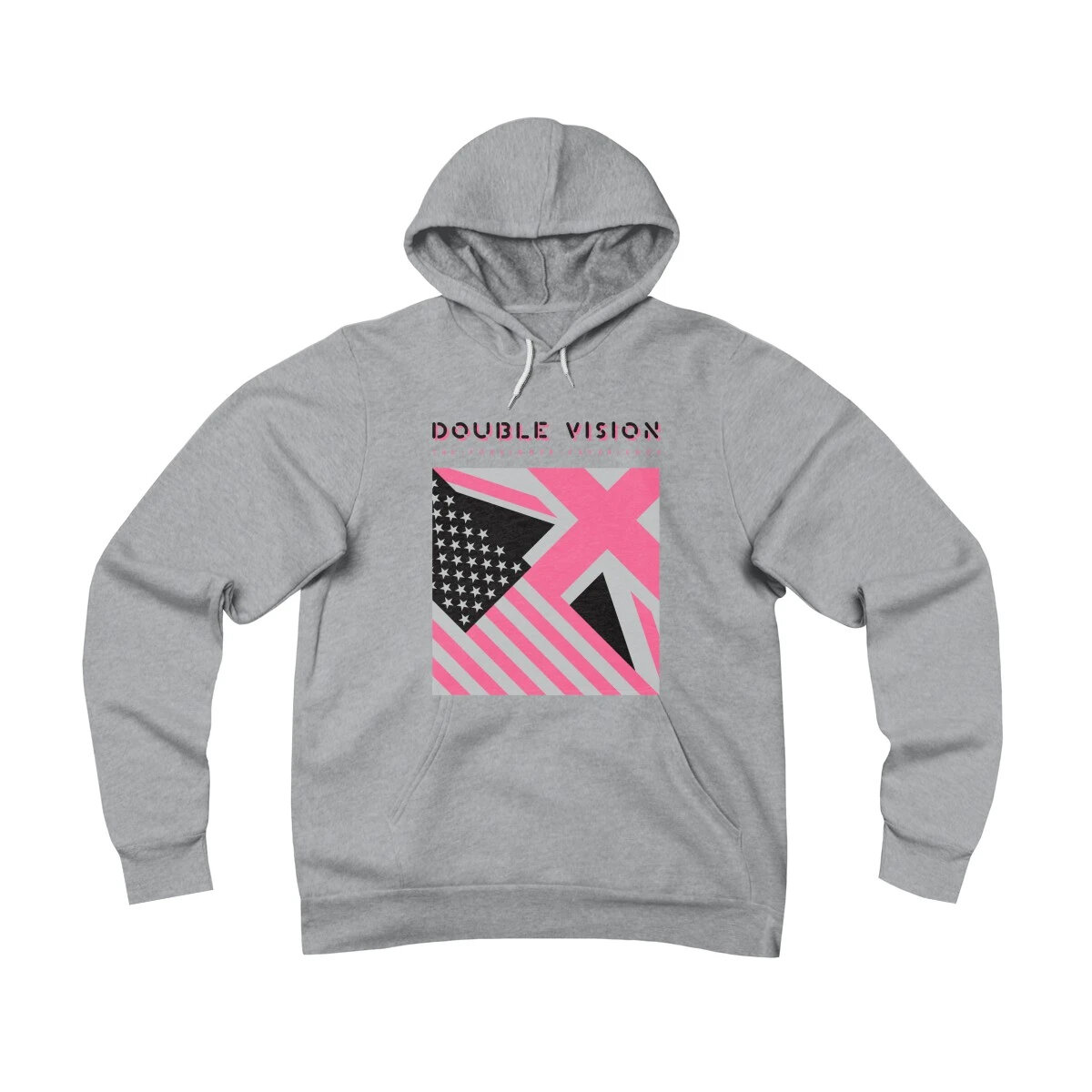 Double Vision . Pink On Light Unisex Hoodie
